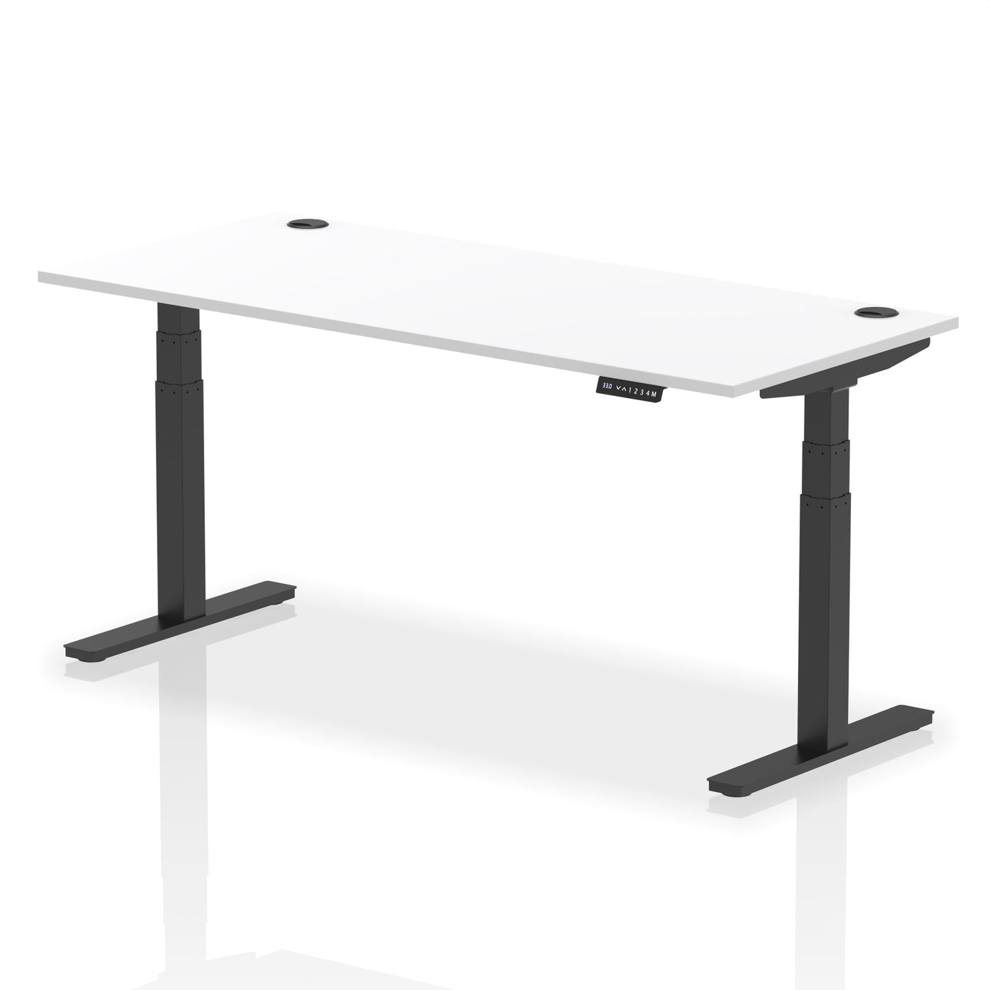 Air Height Adjustable Desk With Cable Ports - 1200mm, 1400mm, 1600mm, 1800mm - Multiple Colour Options
