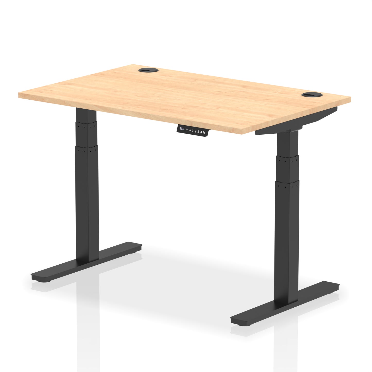 Air Height Adjustable Desk With Cable Ports - 1200mm, 1400mm, 1600mm, 1800mm - Multiple Colour Options