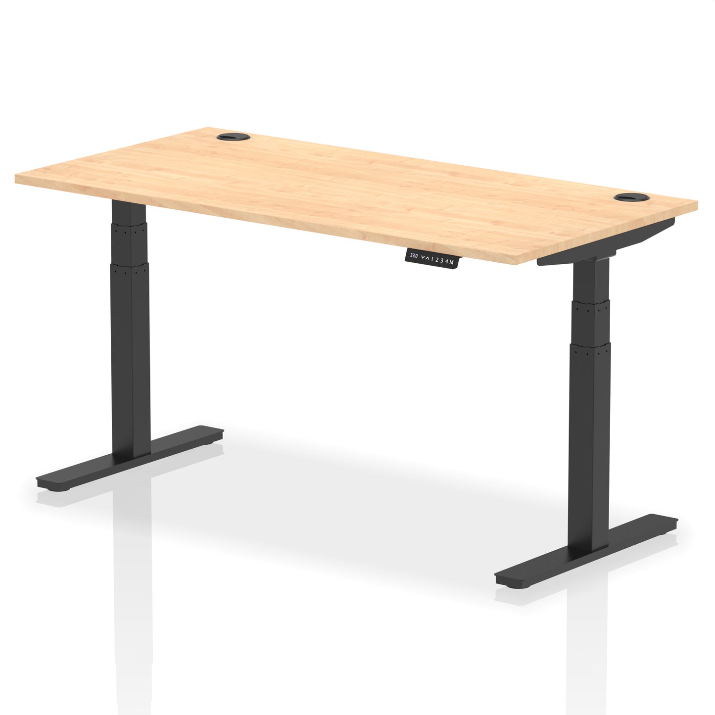 Air Height Adjustable Desk With Cable Ports - 1200mm, 1400mm, 1600mm, 1800mm - Multiple Colour Options
