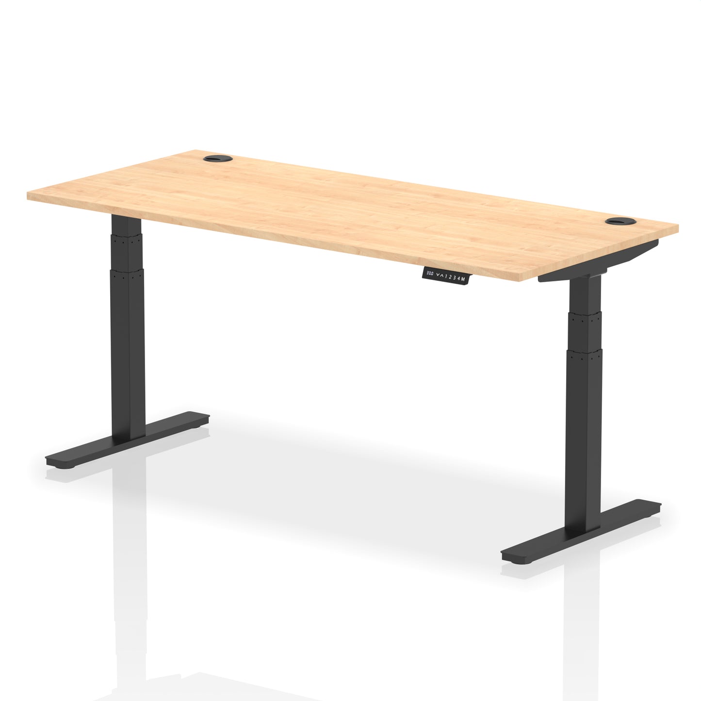 Air Height Adjustable Desk With Cable Ports - 1200mm, 1400mm, 1600mm, 1800mm - Multiple Colour Options
