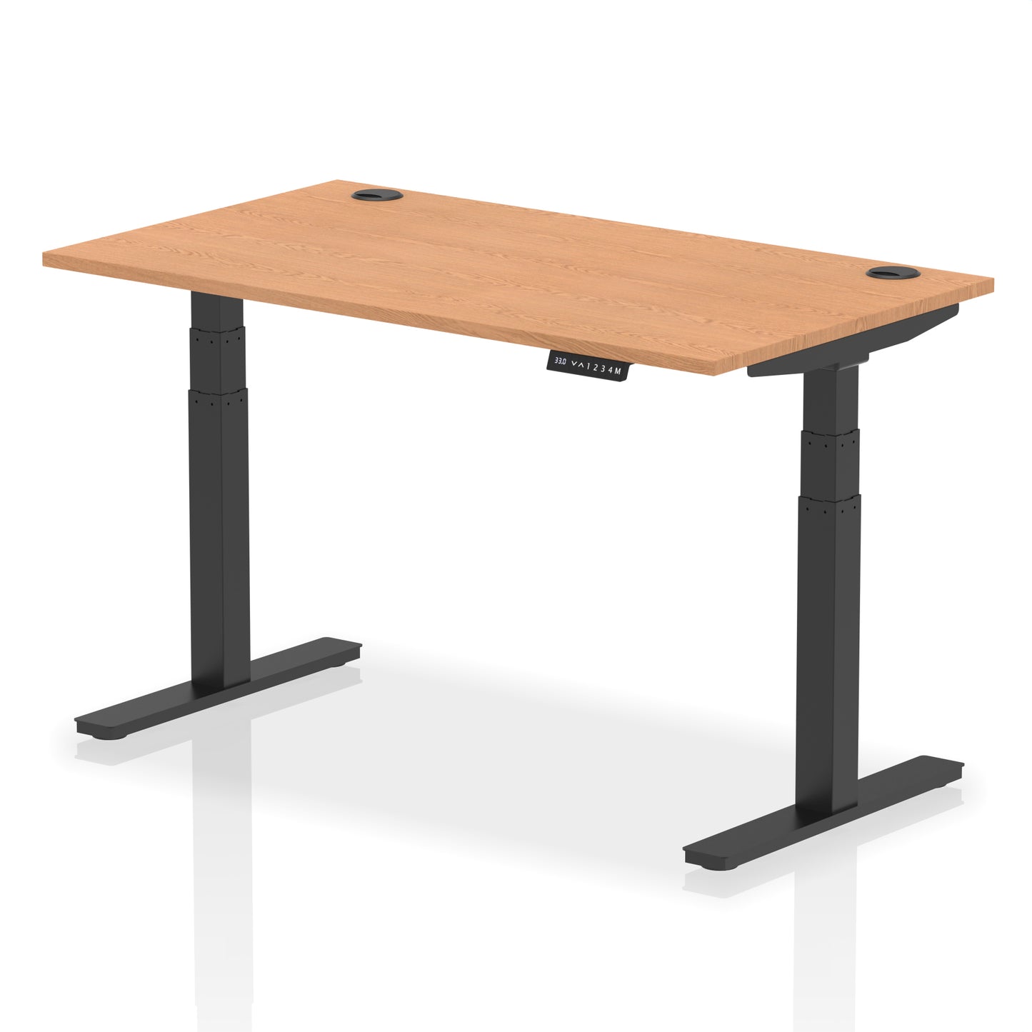 Air Height Adjustable Desk With Cable Ports - 1200mm, 1400mm, 1600mm, 1800mm - Multiple Colour Options