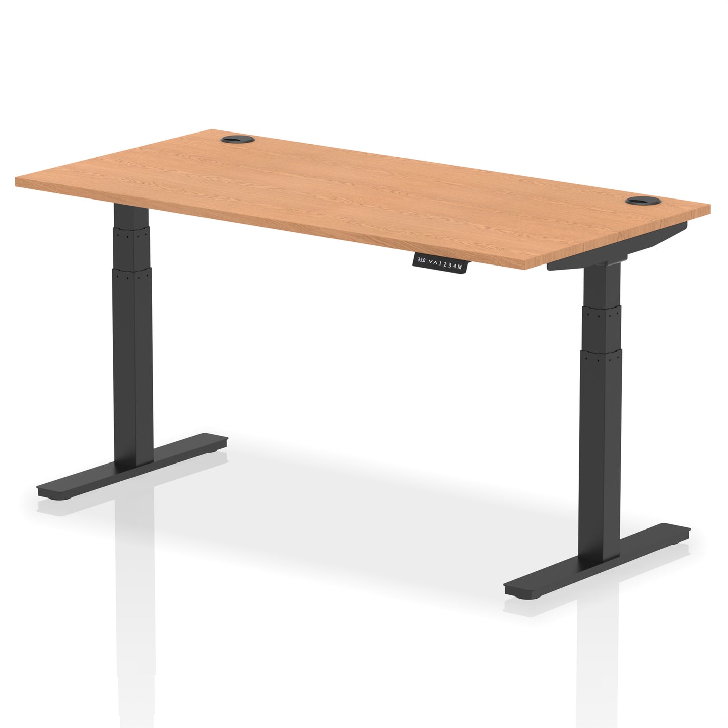 Air Height Adjustable Desk With Cable Ports - 1200mm, 1400mm, 1600mm, 1800mm - Multiple Colour Options