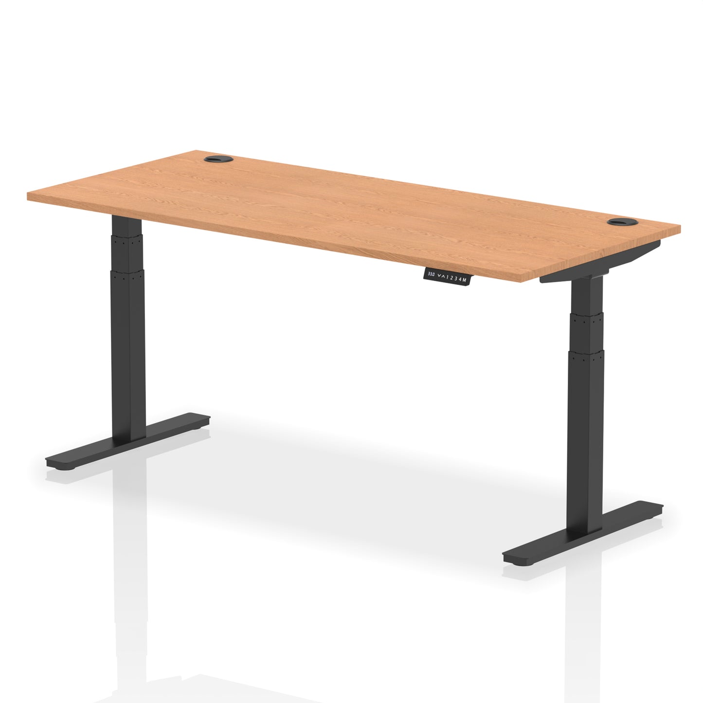Air Height Adjustable Desk With Cable Ports - 1200mm, 1400mm, 1600mm, 1800mm - Multiple Colour Options