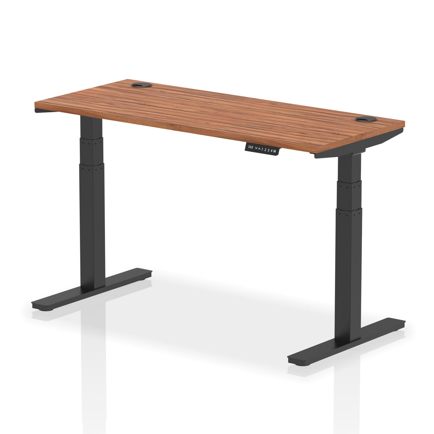 Air Height Adjustable Slimline Desk With Cable Ports - 1200mm, 1400mm, 1600mm, 1800mm - Multiple Colour Options