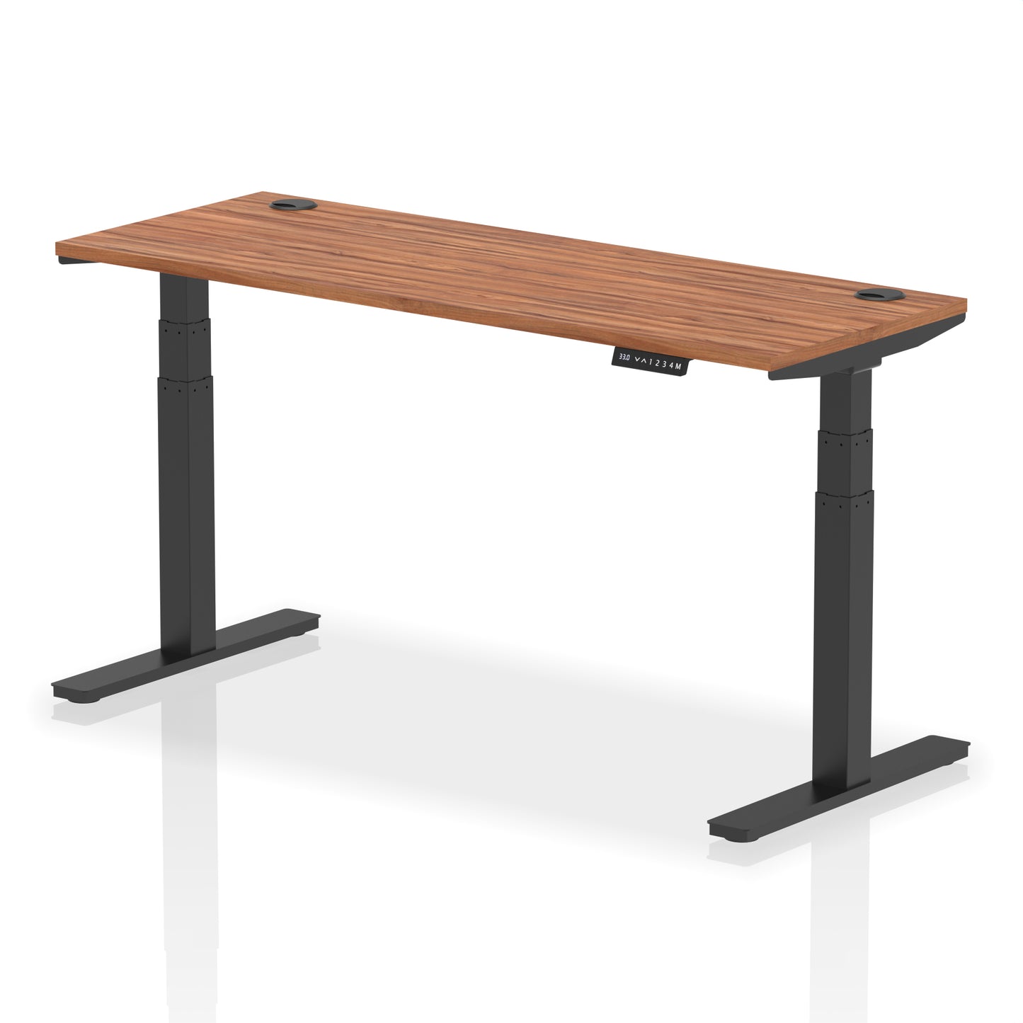 Air Height Adjustable Slimline Desk With Cable Ports - 1200mm, 1400mm, 1600mm, 1800mm - Multiple Colour Options