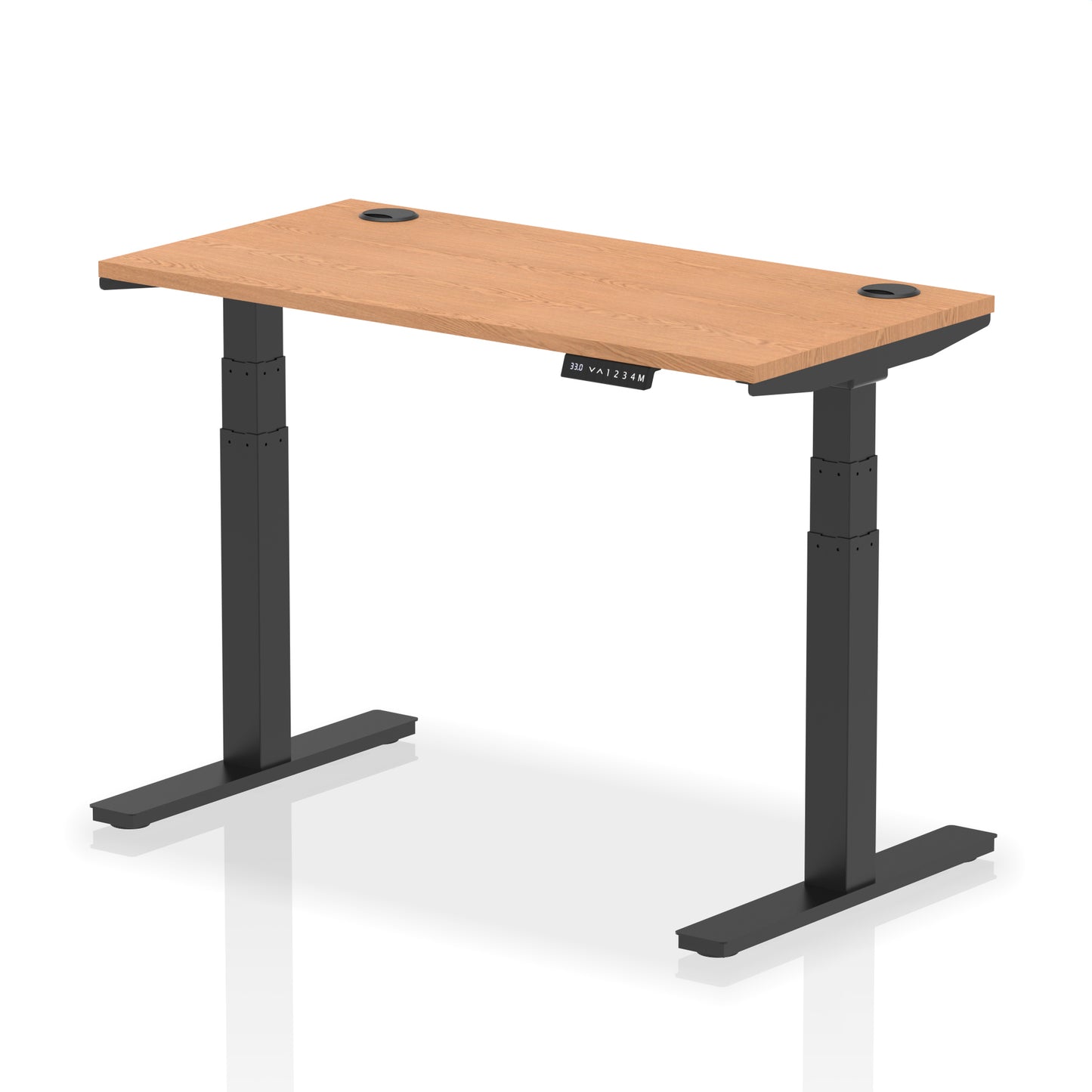 Air Height Adjustable Slimline Desk With Cable Ports - 1200mm, 1400mm, 1600mm, 1800mm - Multiple Colour Options