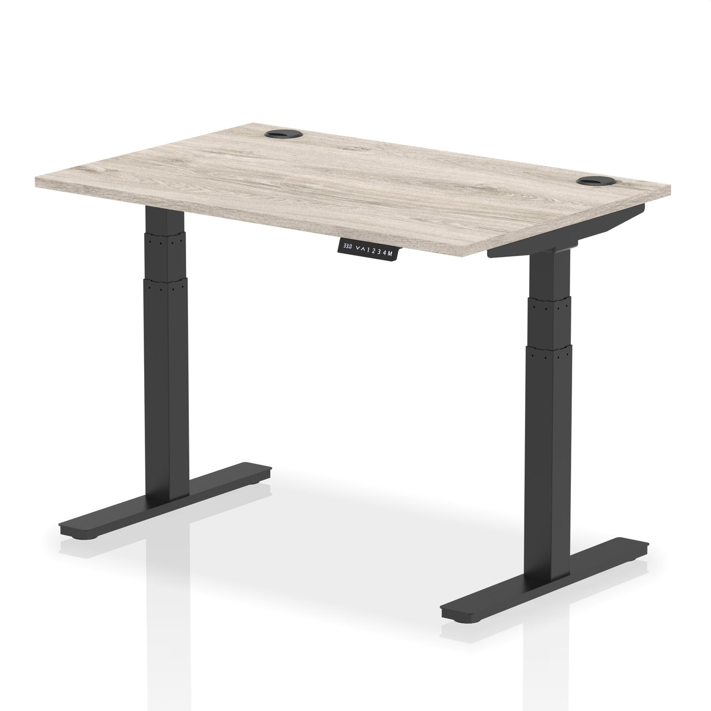 Air Height Adjustable Desk With Cable Ports - 1200mm, 1400mm, 1600mm, 1800mm - Multiple Colour Options