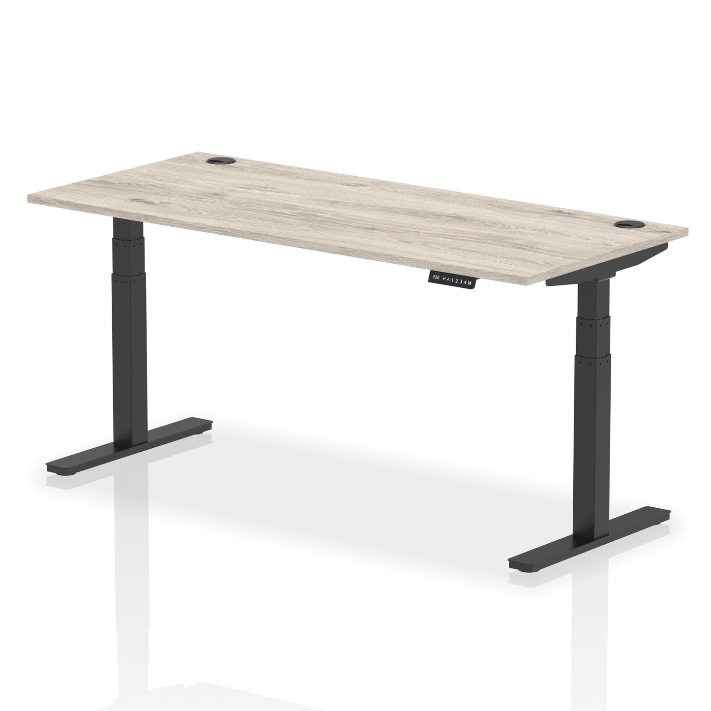 Air Height Adjustable Desk With Cable Ports - 1200mm, 1400mm, 1600mm, 1800mm - Multiple Colour Options