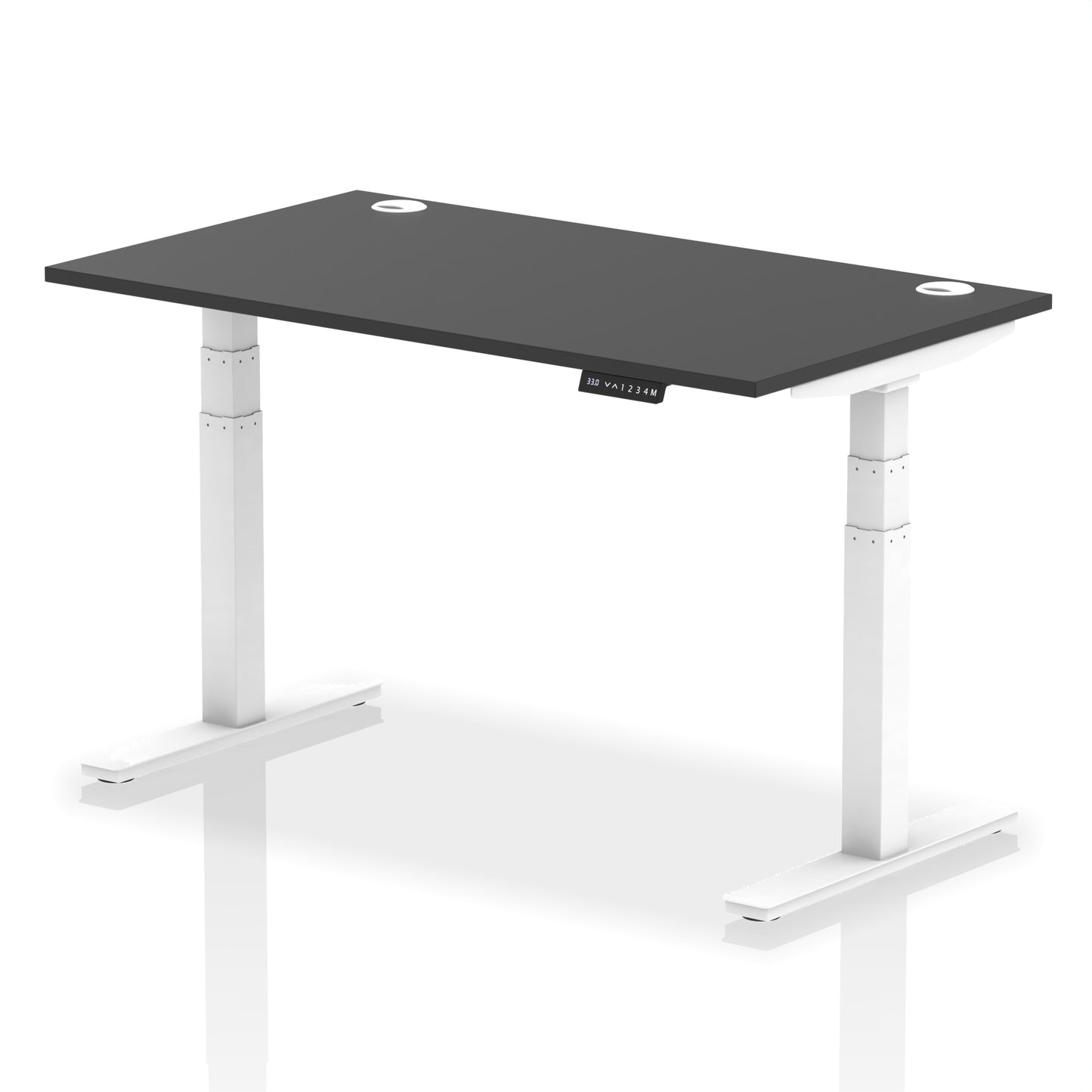 Air Height Adjustable Black Series Desk with Cable Ports - 1200mm, 1400mm, 1600mm, 1800mm