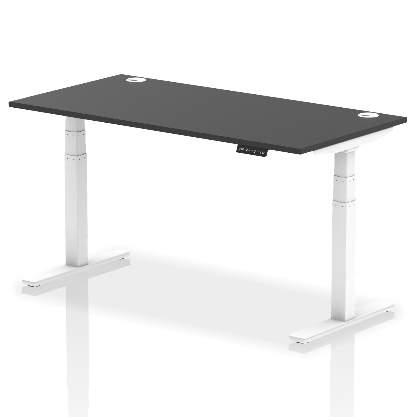 Air Height Adjustable Black Series Desk with Cable Ports - 1200mm, 1400mm, 1600mm, 1800mm