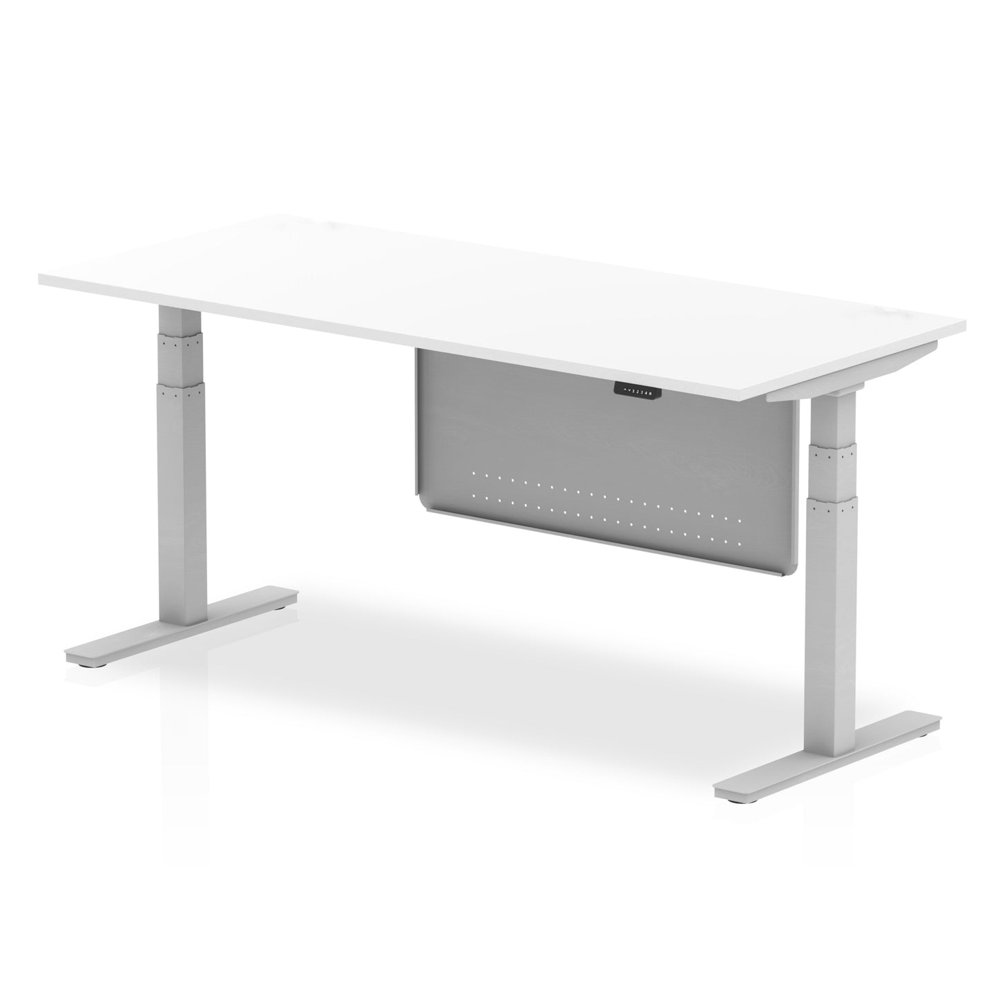 Air Height Adjustable Desk without Cable Ports with Steel Modesty Panel - 1200mm, 1400mm, 1600mm, 1800mm - Multiple Colour Options