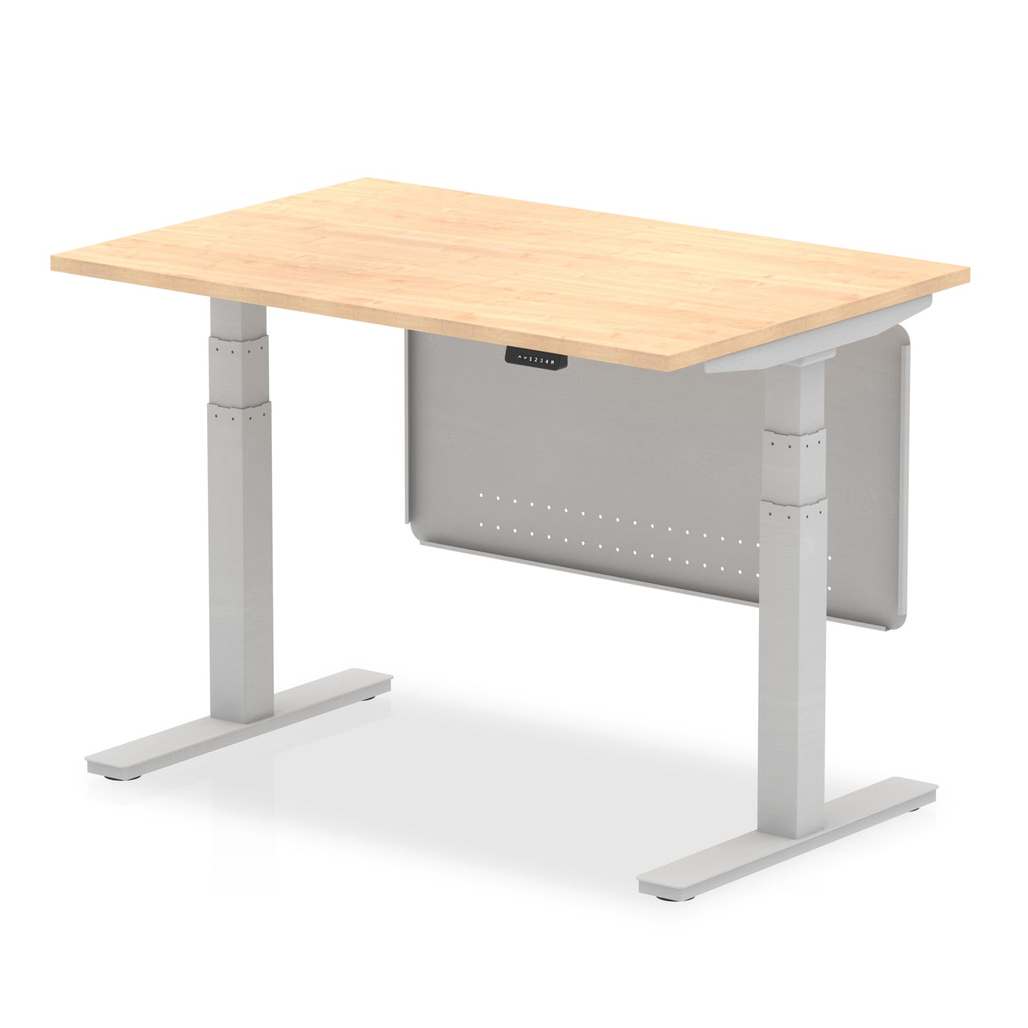 Air Height Adjustable Desk without Cable Ports with Steel Modesty Panel - 1200mm, 1400mm, 1600mm, 1800mm - Multiple Colour Options