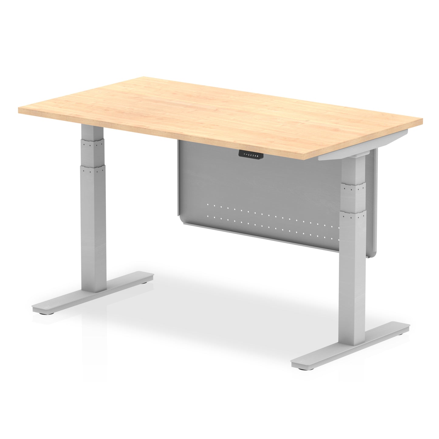 Air Height Adjustable Desk without Cable Ports with Steel Modesty Panel - 1200mm, 1400mm, 1600mm, 1800mm - Multiple Colour Options