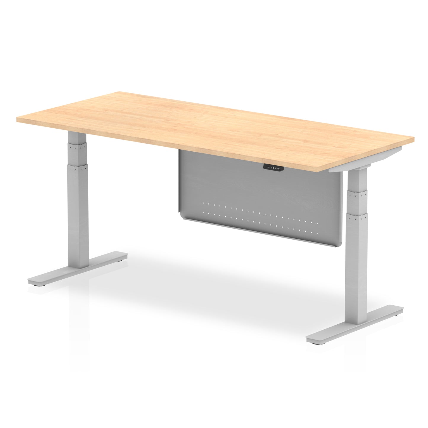 Air Height Adjustable Desk without Cable Ports with Steel Modesty Panel - 1200mm, 1400mm, 1600mm, 1800mm - Multiple Colour Options