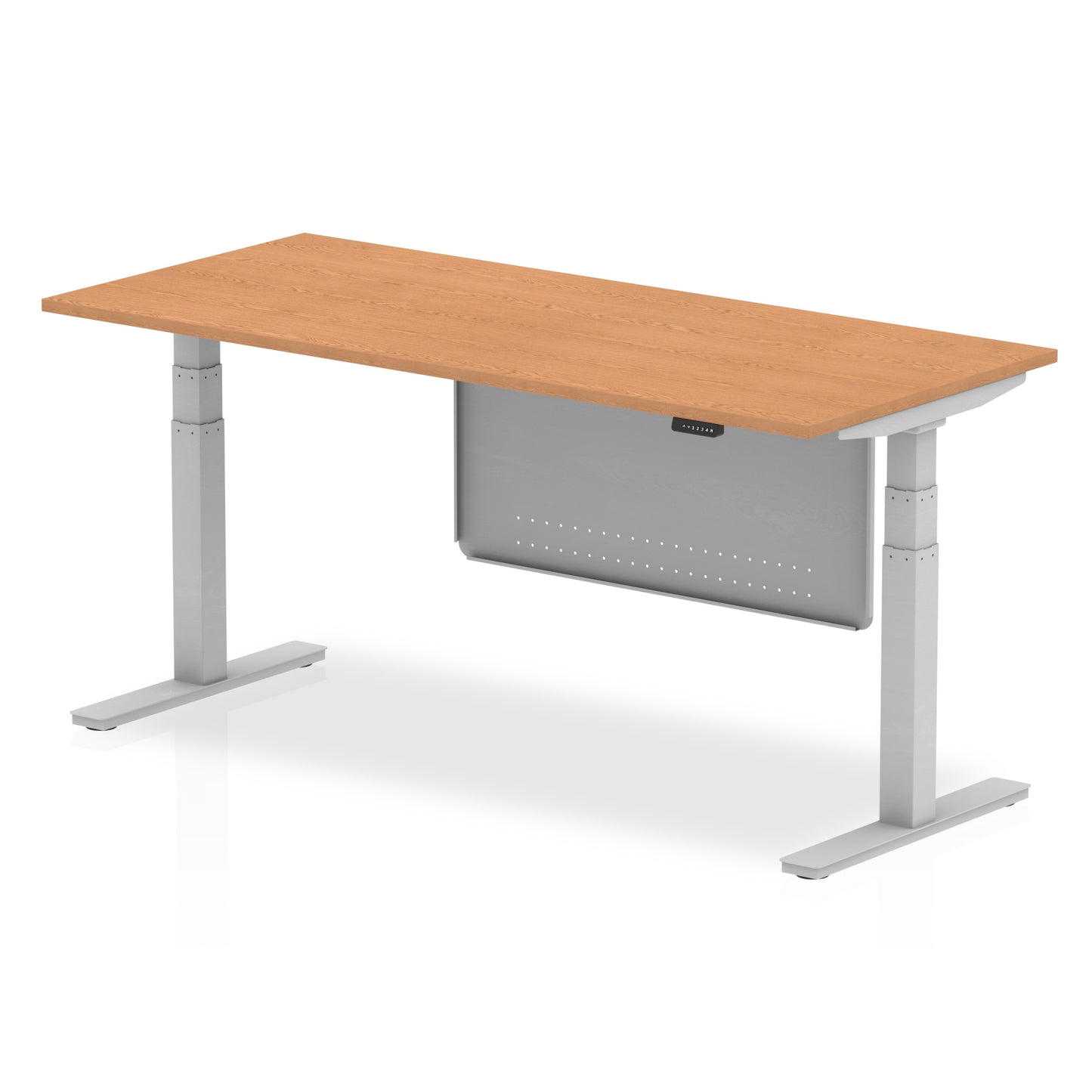 Air Height Adjustable Desk without Cable Ports with Steel Modesty Panel - 1200mm, 1400mm, 1600mm, 1800mm - Multiple Colour Options
