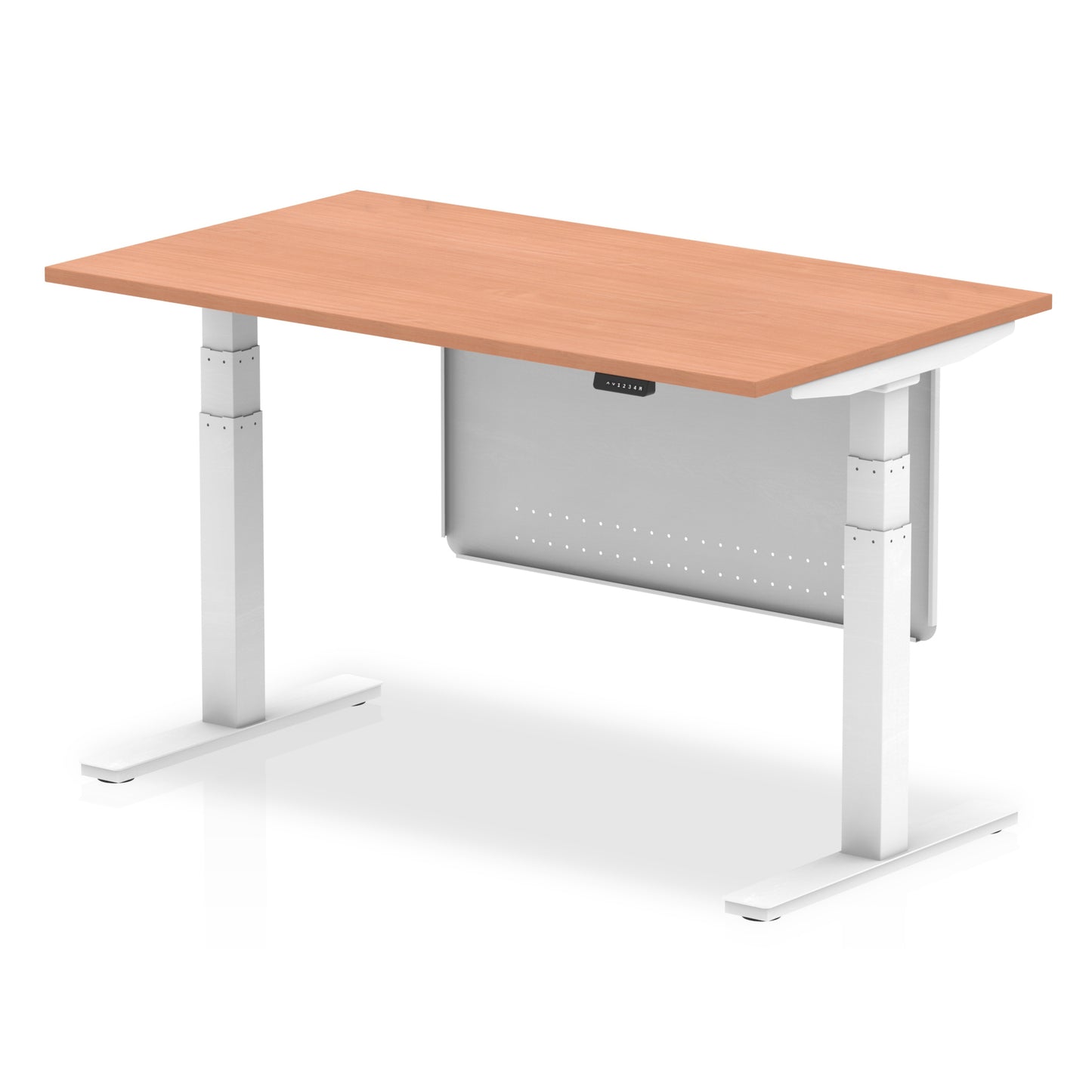 Air Height Adjustable Desk without Cable Ports with Steel Modesty Panel - 1200mm, 1400mm, 1600mm, 1800mm - Multiple Colour Options