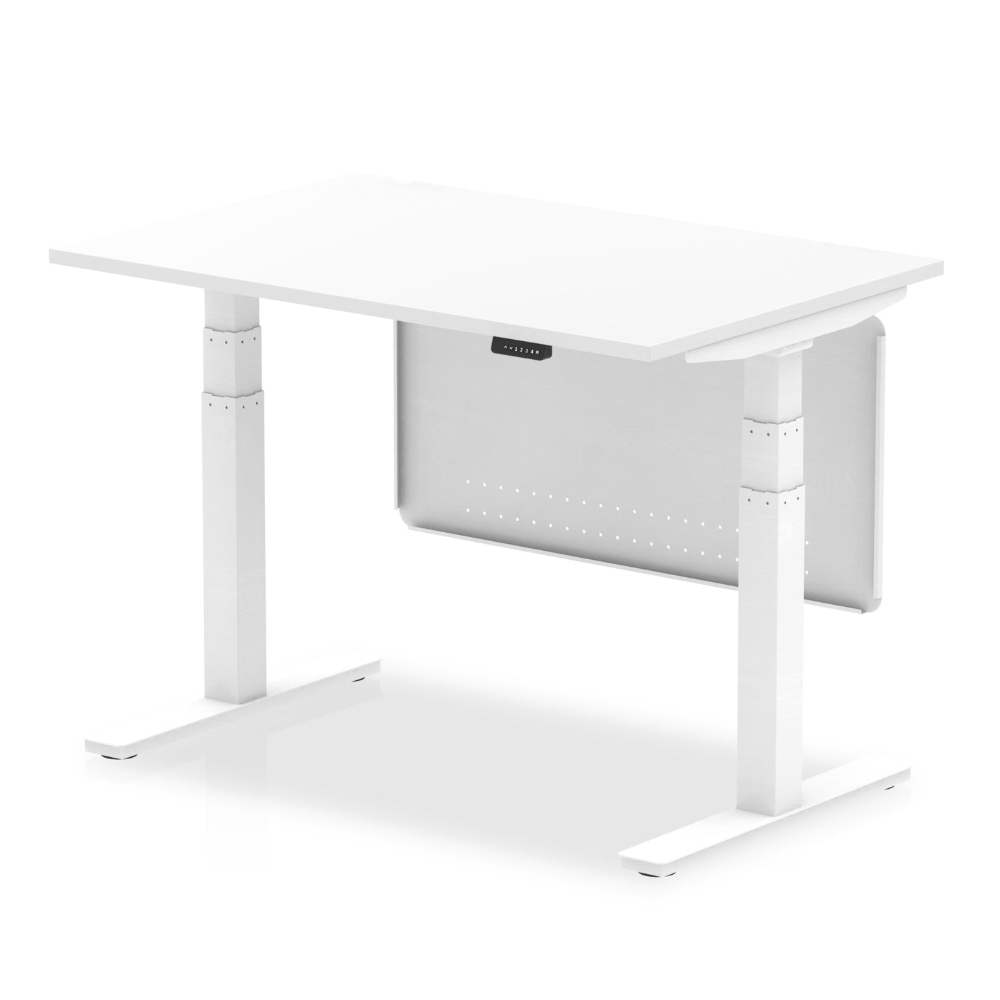 Air Height Adjustable Desk without Cable Ports with Steel Modesty Panel - 1200mm, 1400mm, 1600mm, 1800mm - Multiple Colour Options