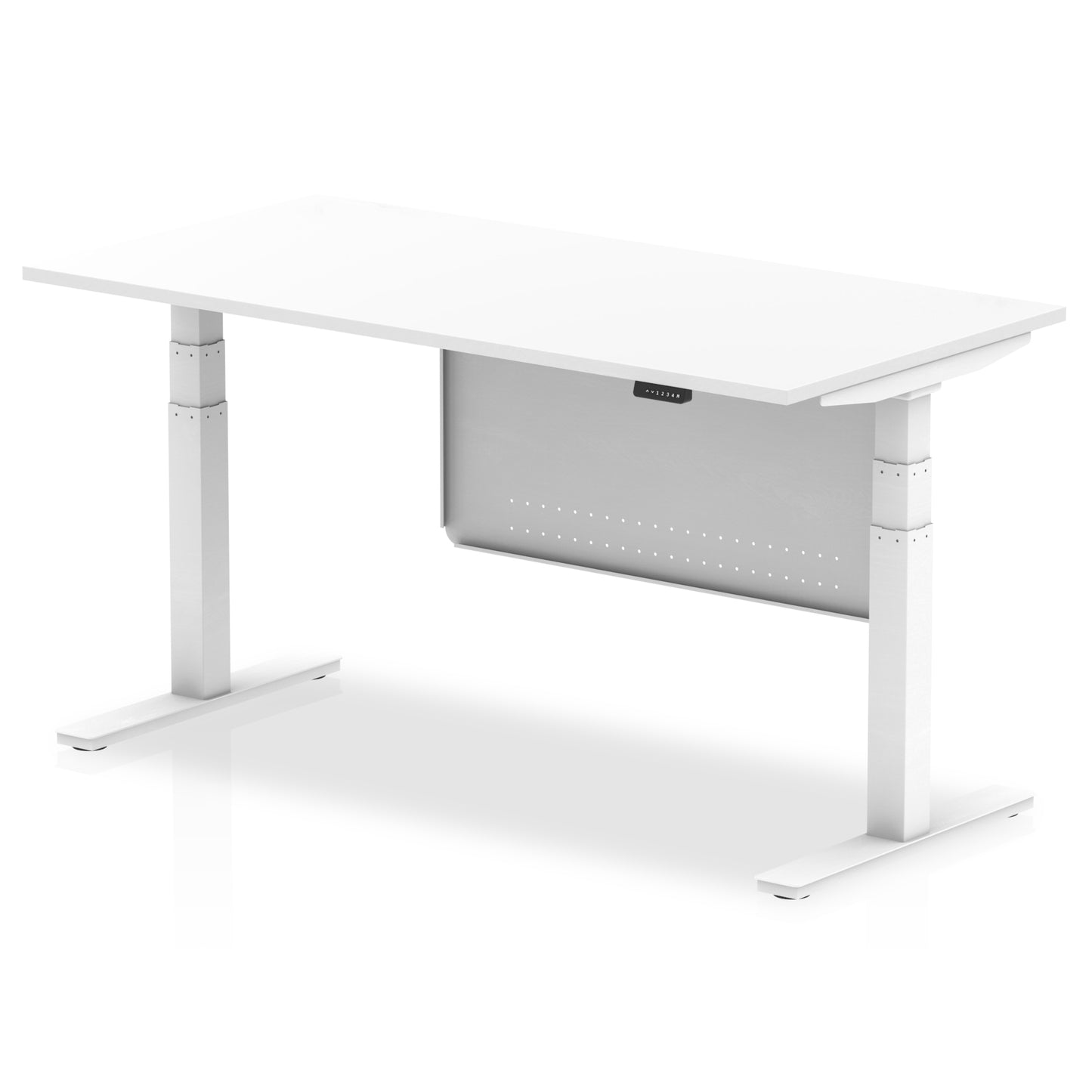 Air Height Adjustable Desk without Cable Ports with Steel Modesty Panel - 1200mm, 1400mm, 1600mm, 1800mm - Multiple Colour Options