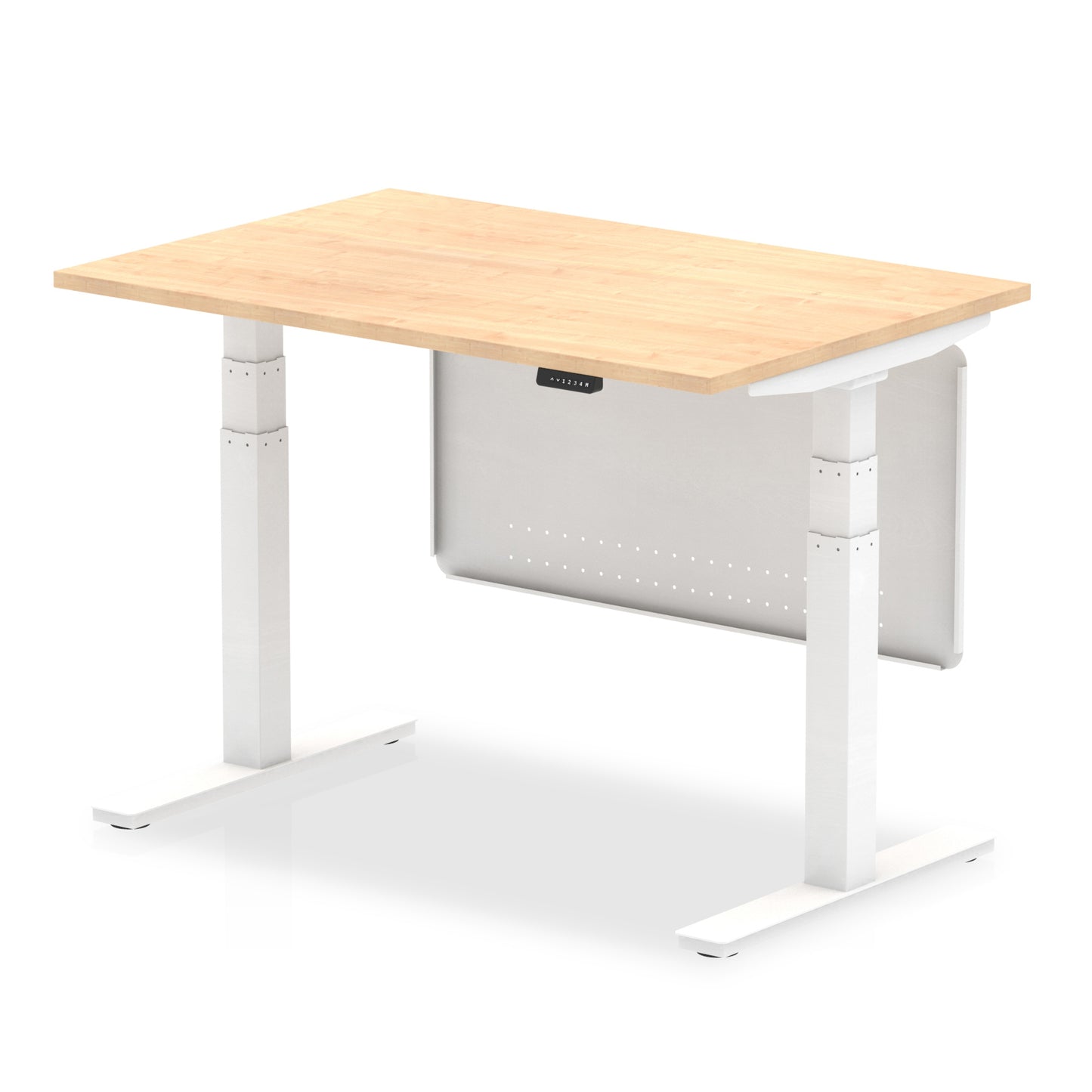 Air Height Adjustable Desk without Cable Ports with Steel Modesty Panel - 1200mm, 1400mm, 1600mm, 1800mm - Multiple Colour Options