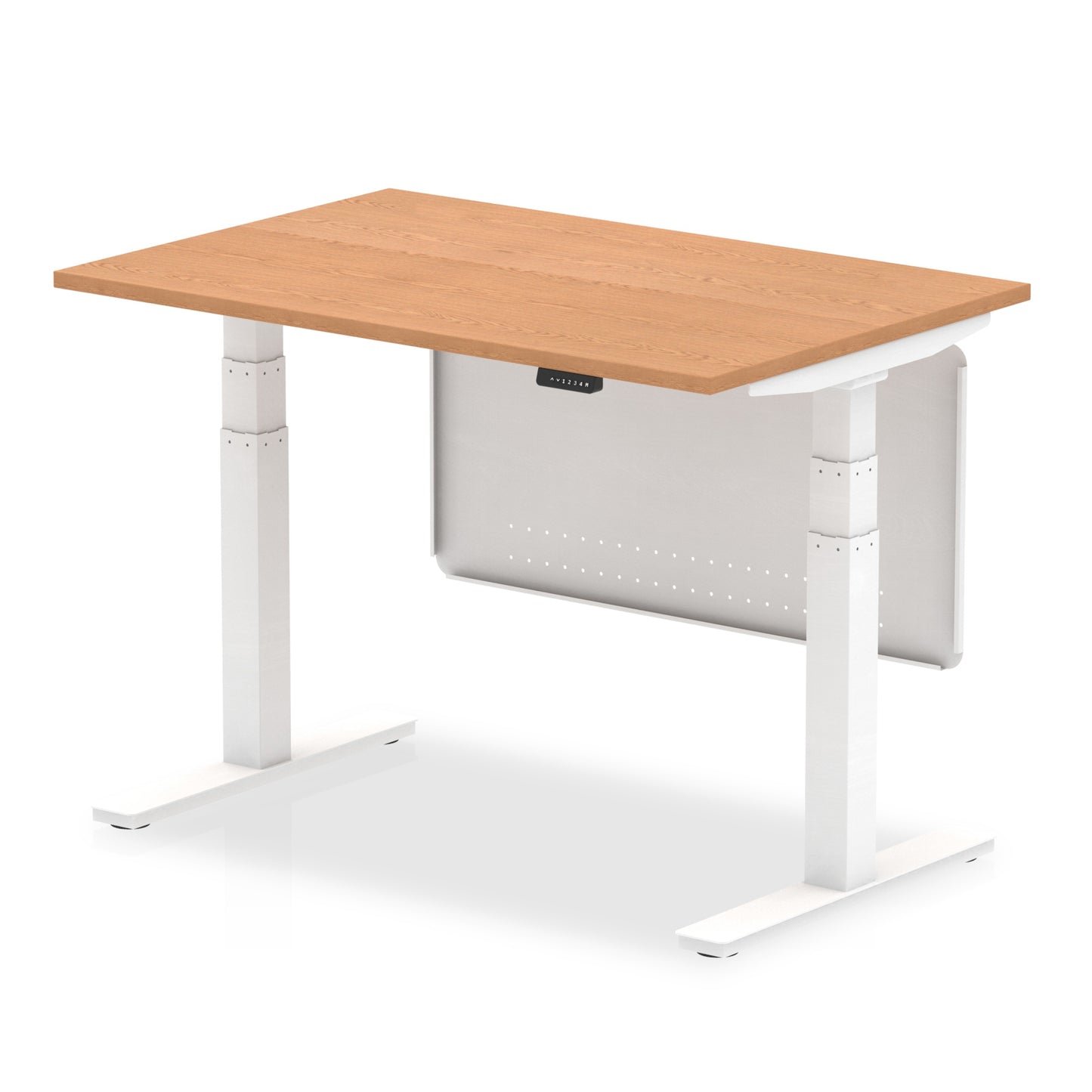 Air Height Adjustable Desk without Cable Ports with Steel Modesty Panel - 1200mm, 1400mm, 1600mm, 1800mm - Multiple Colour Options