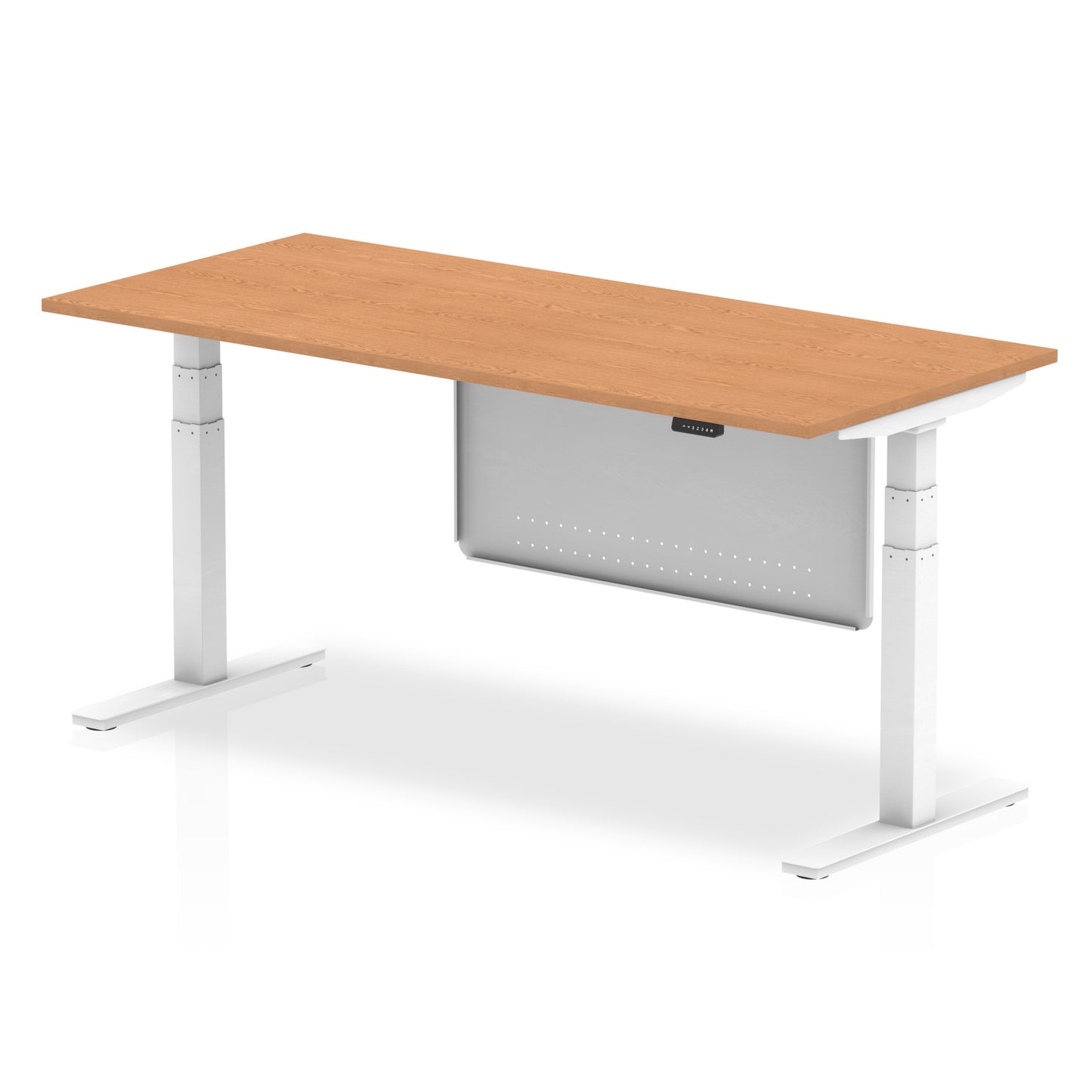 Air Height Adjustable Desk without Cable Ports with Steel Modesty Panel - 1200mm, 1400mm, 1600mm, 1800mm - Multiple Colour Options