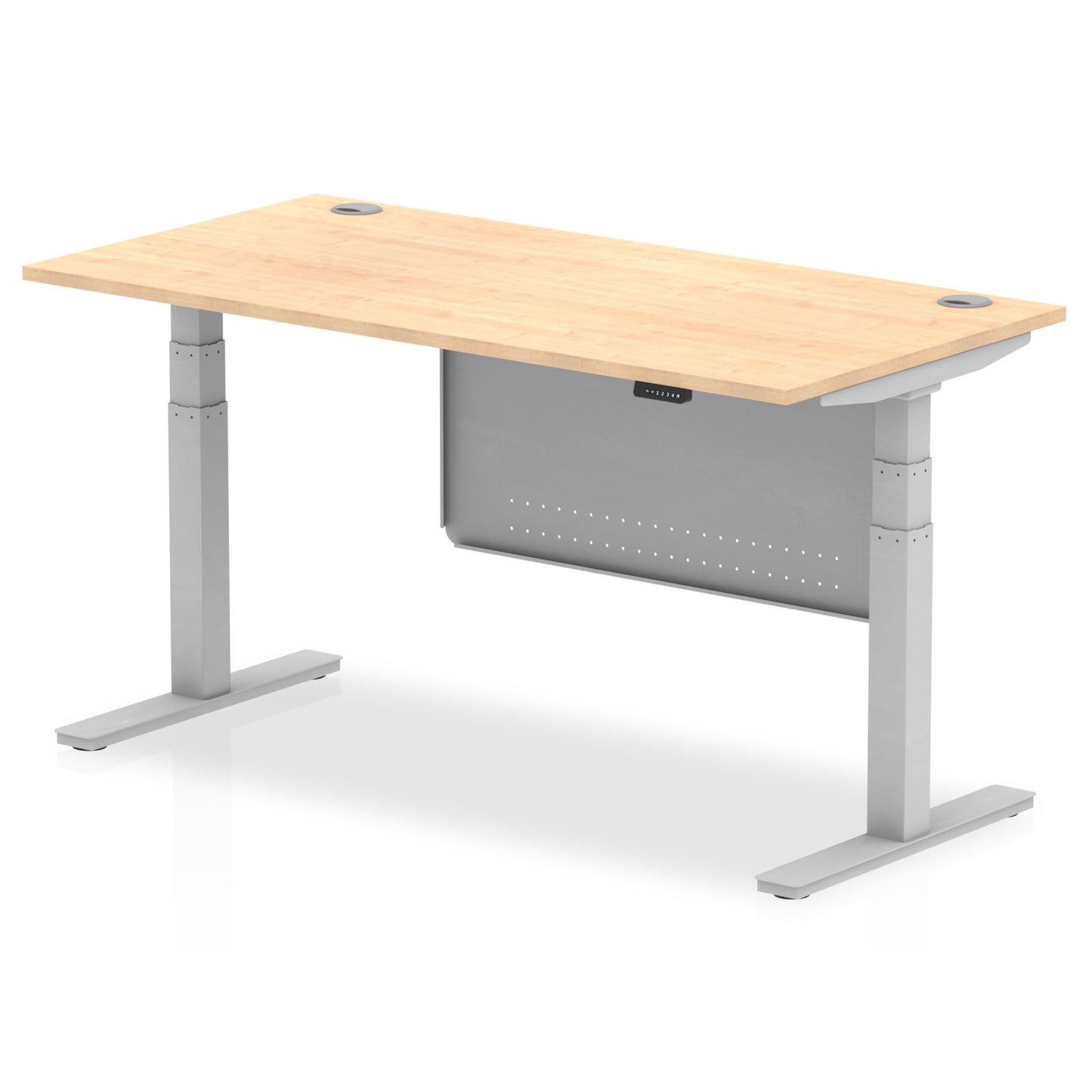 Air Height Adjustable Desk With Cable Ports With Steel Modesty Panel - 1200mm, 1400mm, 1600mm, 1800mm - Multiple Colour Options