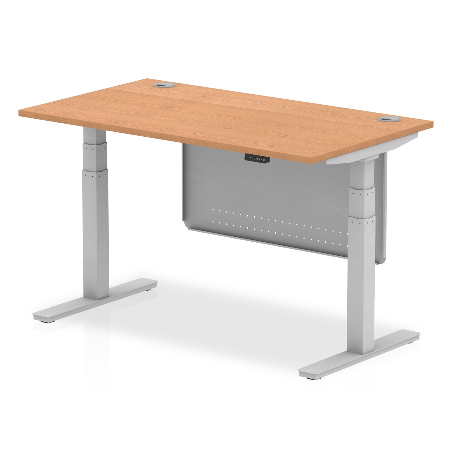 Air Height Adjustable Desk With Cable Ports With Steel Modesty Panel - 1200mm, 1400mm, 1600mm, 1800mm - Multiple Colour Options