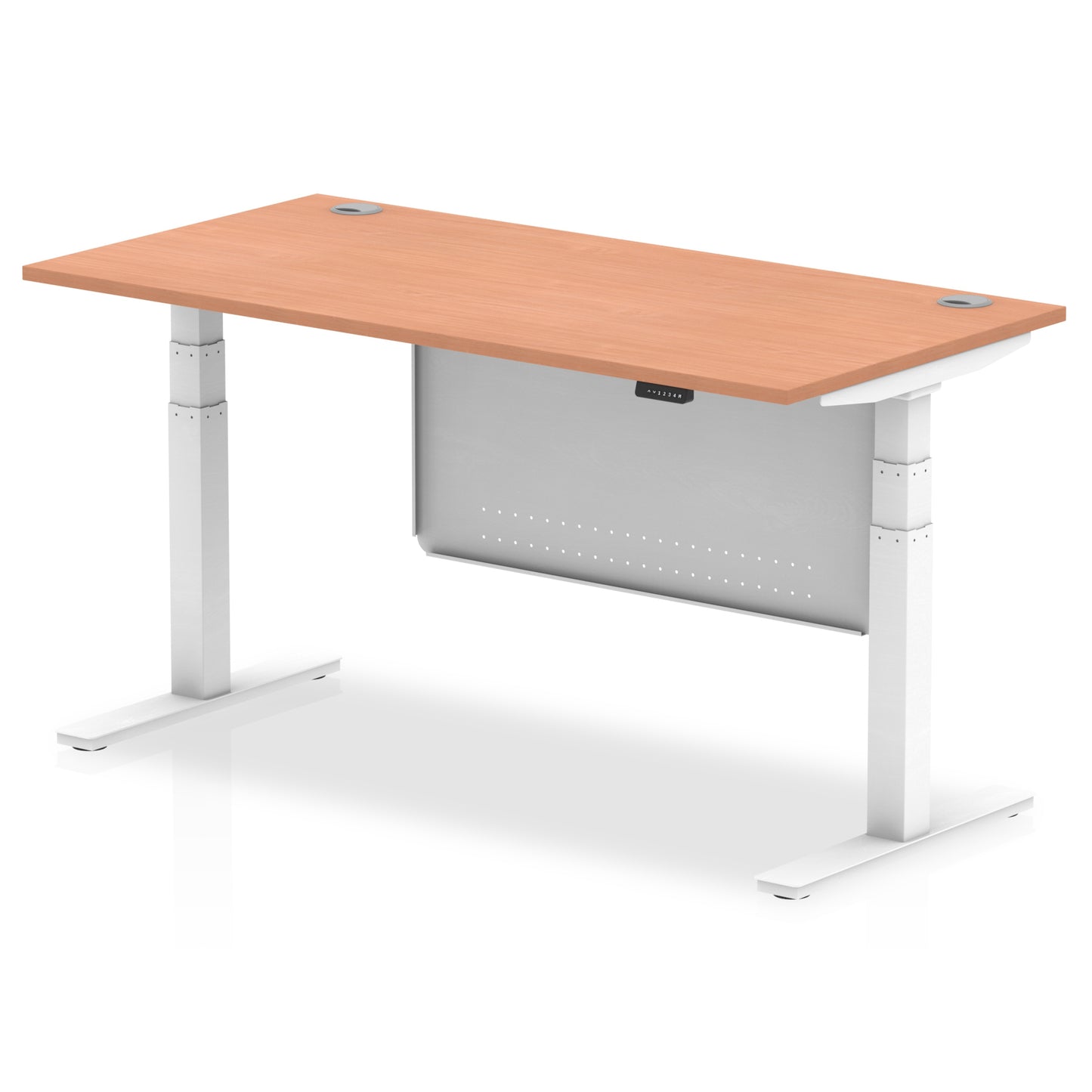 Air Height Adjustable Desk With Cable Ports With Steel Modesty Panel - 1200mm, 1400mm, 1600mm, 1800mm - Multiple Colour Options