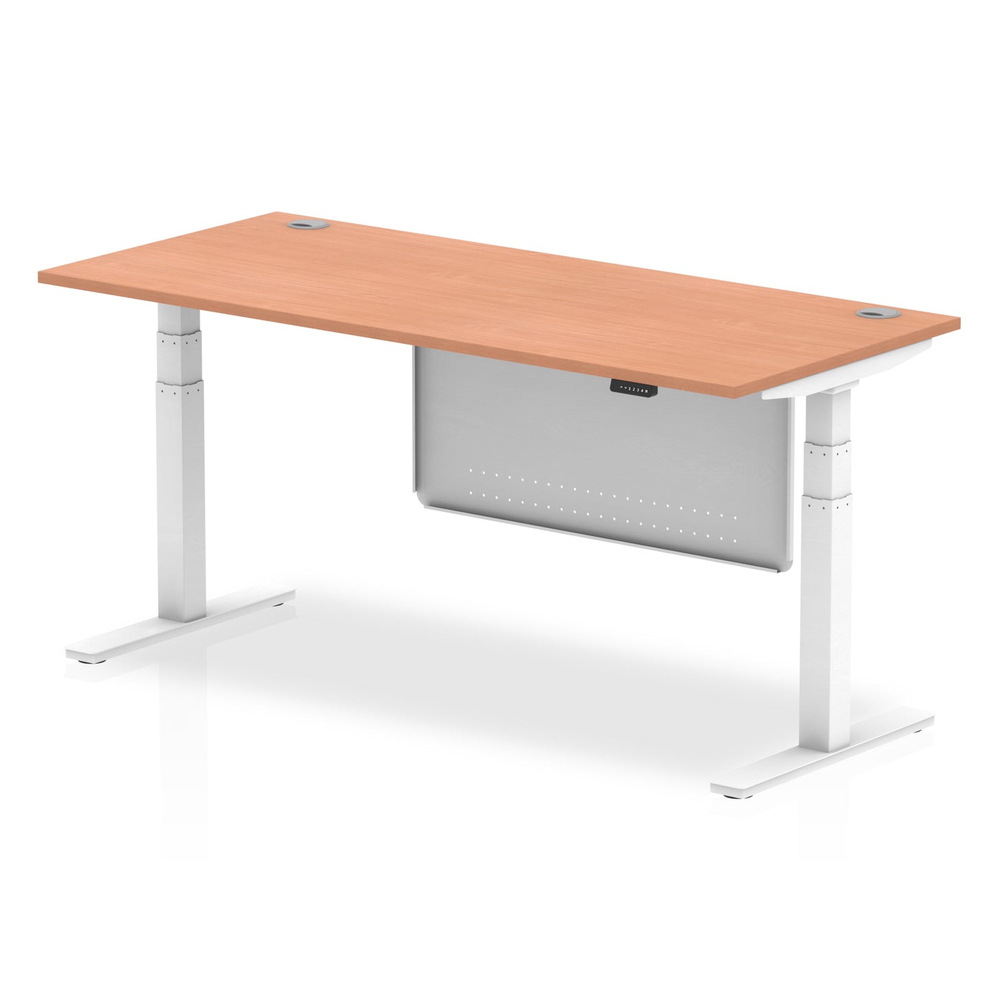 Air Height Adjustable Desk With Cable Ports With Steel Modesty Panel - 1200mm, 1400mm, 1600mm, 1800mm - Multiple Colour Options