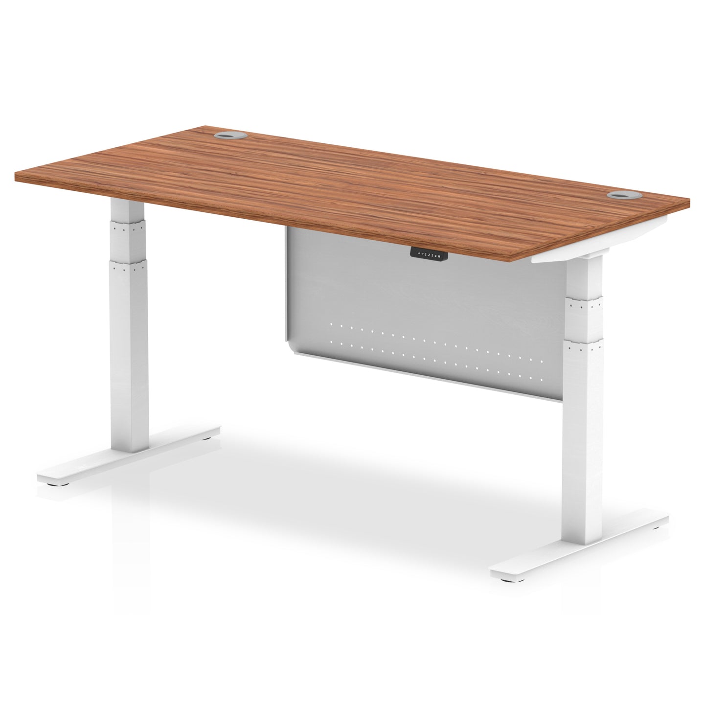 Air Height Adjustable Desk With Cable Ports With Steel Modesty Panel - 1200mm, 1400mm, 1600mm, 1800mm - Multiple Colour Options