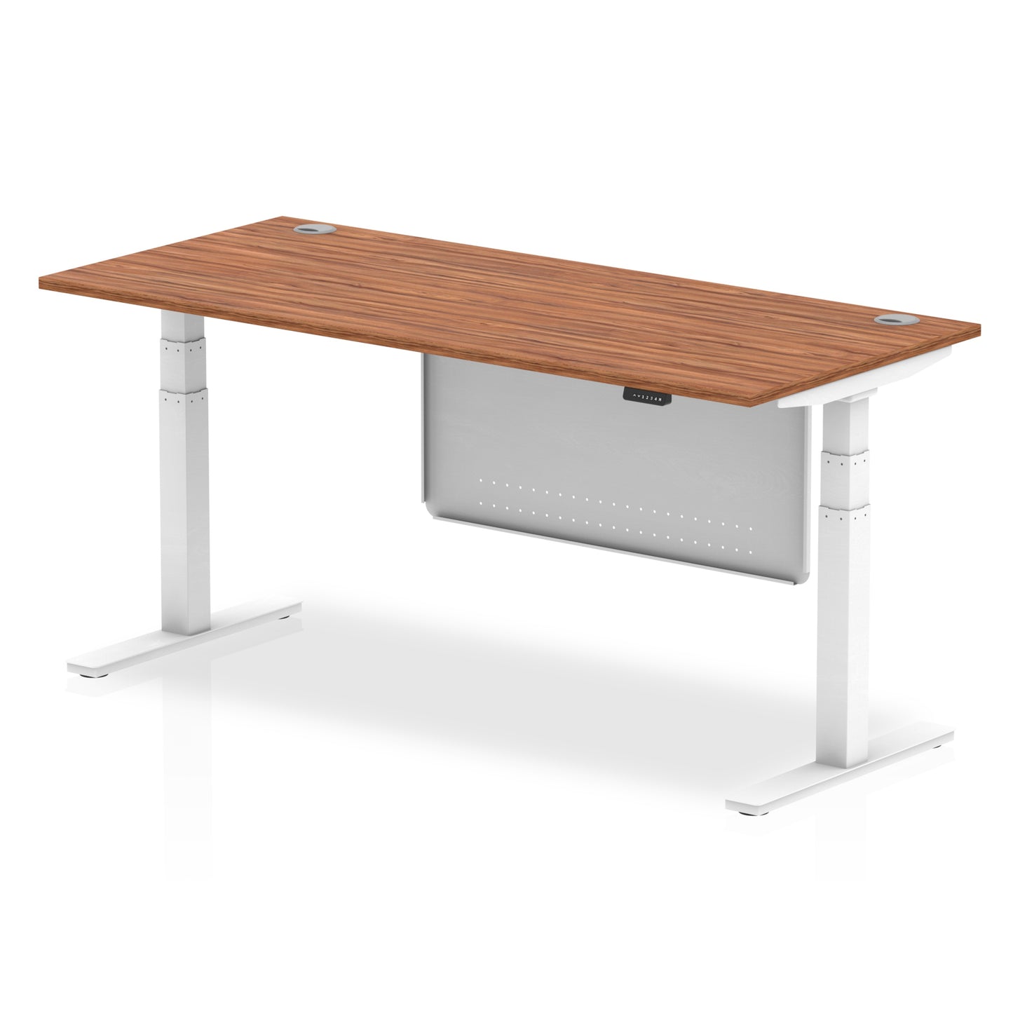 Air Height Adjustable Desk With Cable Ports With Steel Modesty Panel - 1200mm, 1400mm, 1600mm, 1800mm - Multiple Colour Options