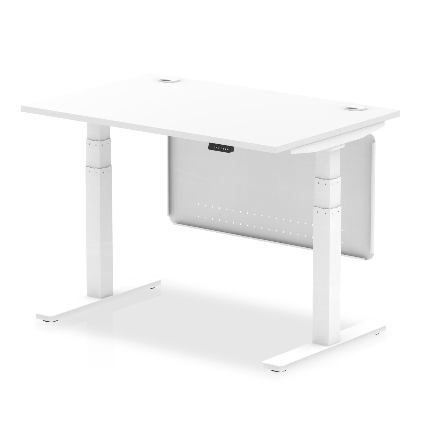 Air Height Adjustable Desk With Cable Ports With Steel Modesty Panel - 1200mm, 1400mm, 1600mm, 1800mm - Multiple Colour Options