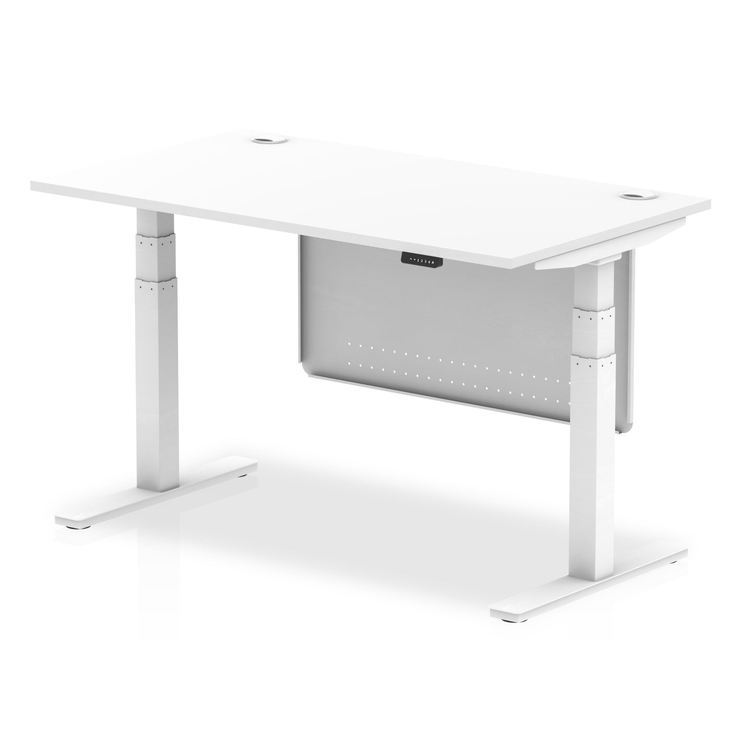 Air Height Adjustable Desk With Cable Ports With Steel Modesty Panel - 1200mm, 1400mm, 1600mm, 1800mm - Multiple Colour Options