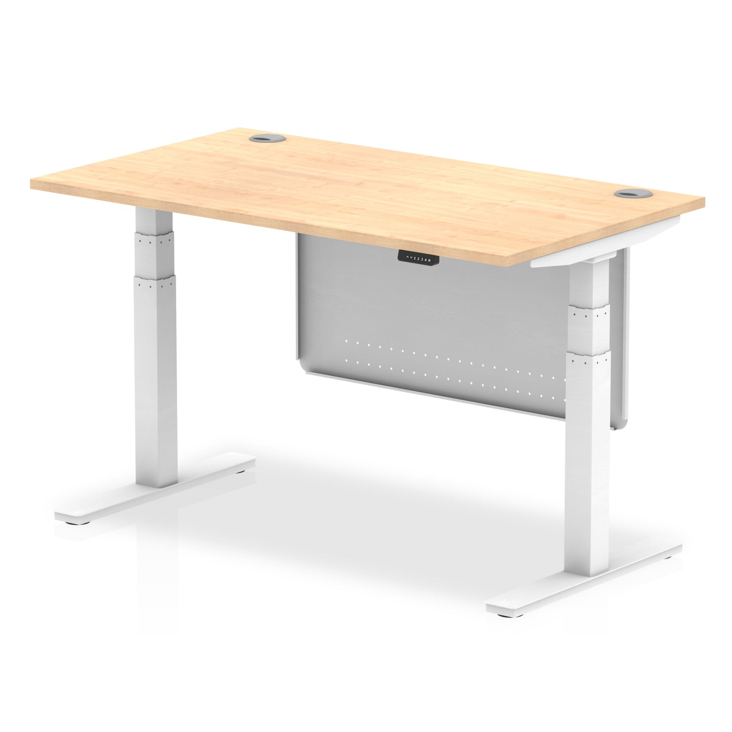 Air Height Adjustable Desk With Cable Ports With Steel Modesty Panel - 1200mm, 1400mm, 1600mm, 1800mm - Multiple Colour Options