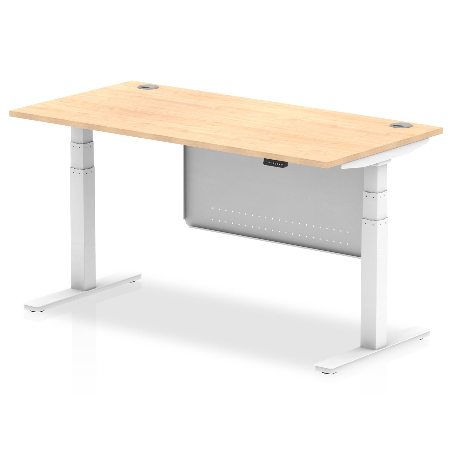 Air Height Adjustable Desk With Cable Ports With Steel Modesty Panel - 1200mm, 1400mm, 1600mm, 1800mm - Multiple Colour Options