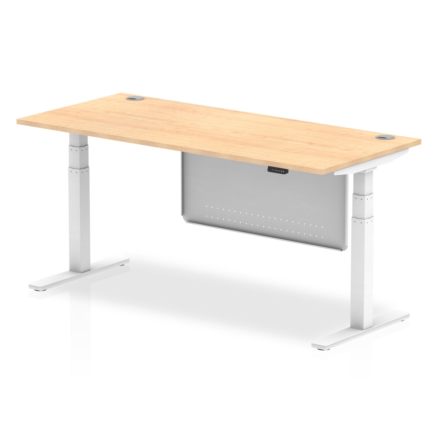Air Height Adjustable Desk With Cable Ports With Steel Modesty Panel - 1200mm, 1400mm, 1600mm, 1800mm - Multiple Colour Options