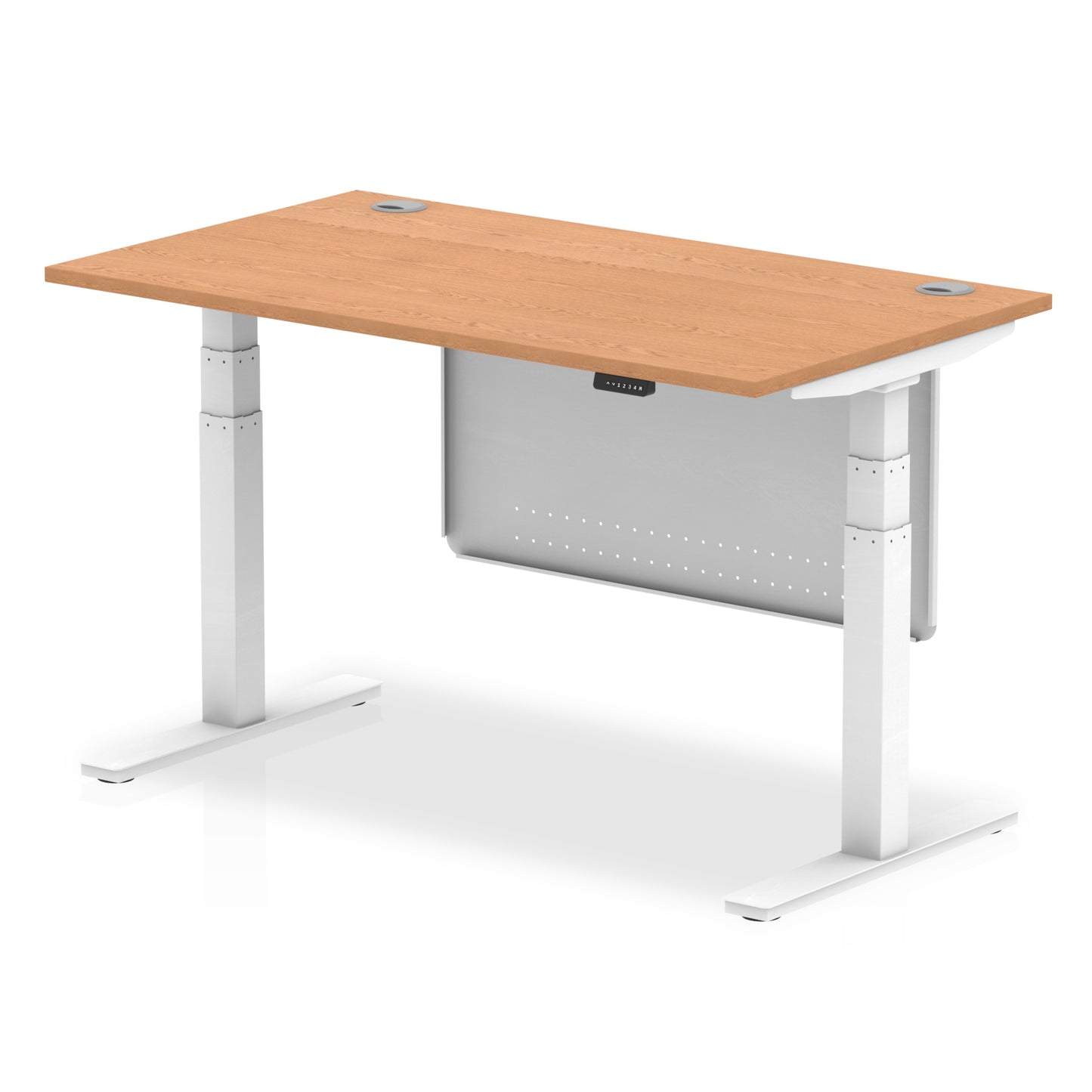 Air Height Adjustable Desk With Cable Ports With Steel Modesty Panel - 1200mm, 1400mm, 1600mm, 1800mm - Multiple Colour Options