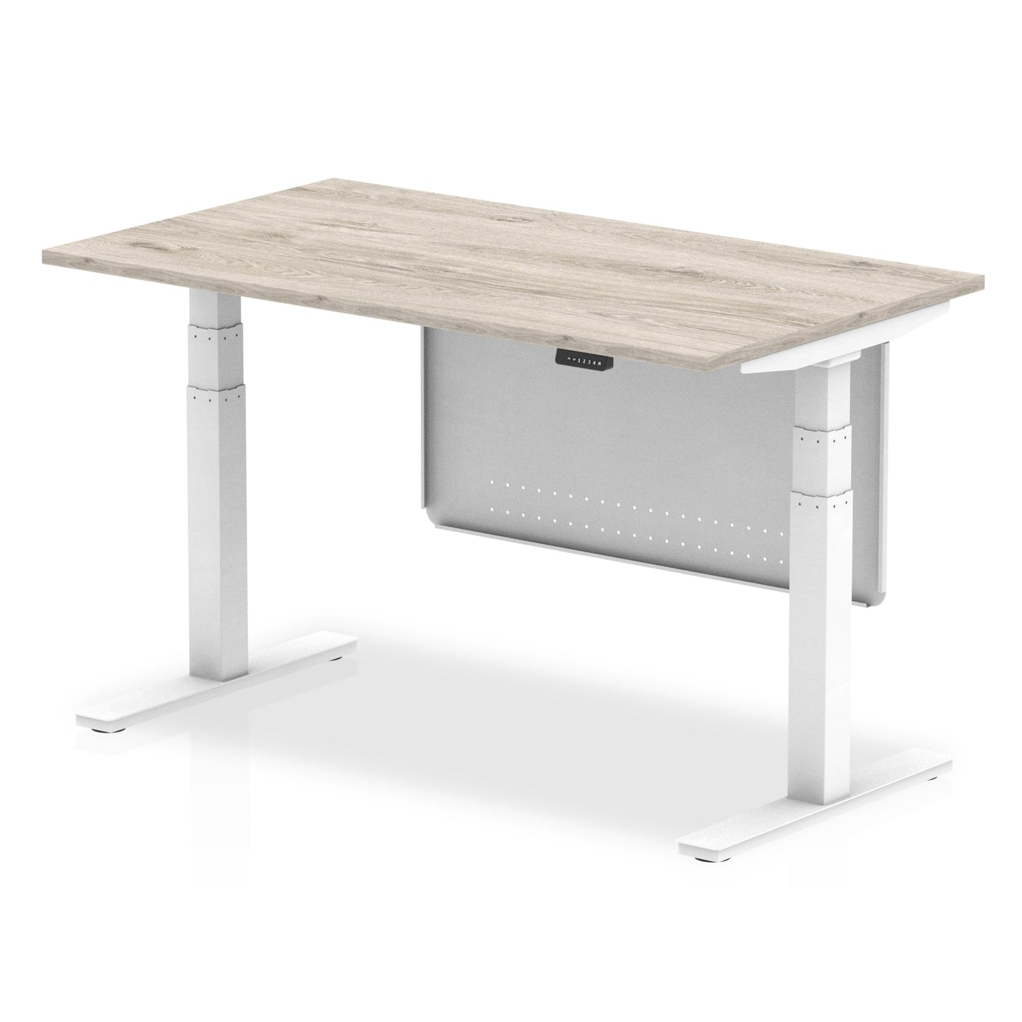 Air Height Adjustable Desk without Cable Ports with Steel Modesty Panel - 1200mm, 1400mm, 1600mm, 1800mm - Multiple Colour Options
