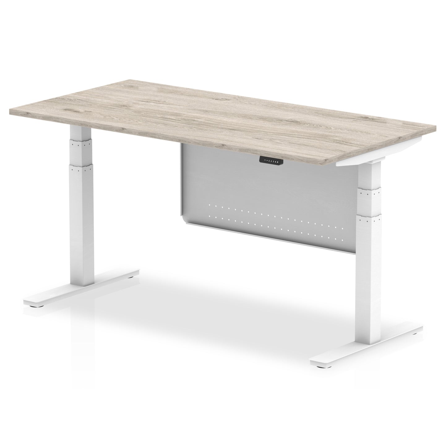 Air Height Adjustable Desk without Cable Ports with Steel Modesty Panel - 1200mm, 1400mm, 1600mm, 1800mm - Multiple Colour Options