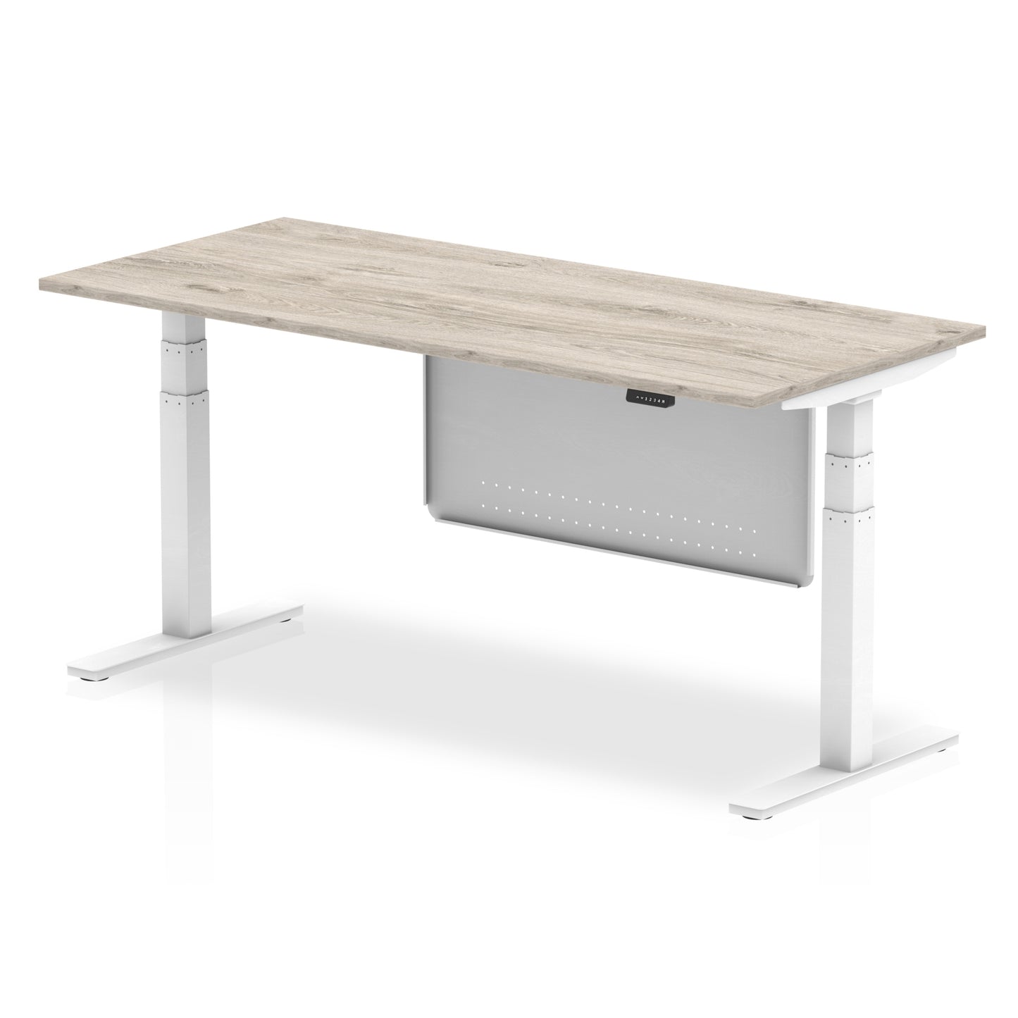 Air Height Adjustable Desk without Cable Ports with Steel Modesty Panel - 1200mm, 1400mm, 1600mm, 1800mm - Multiple Colour Options
