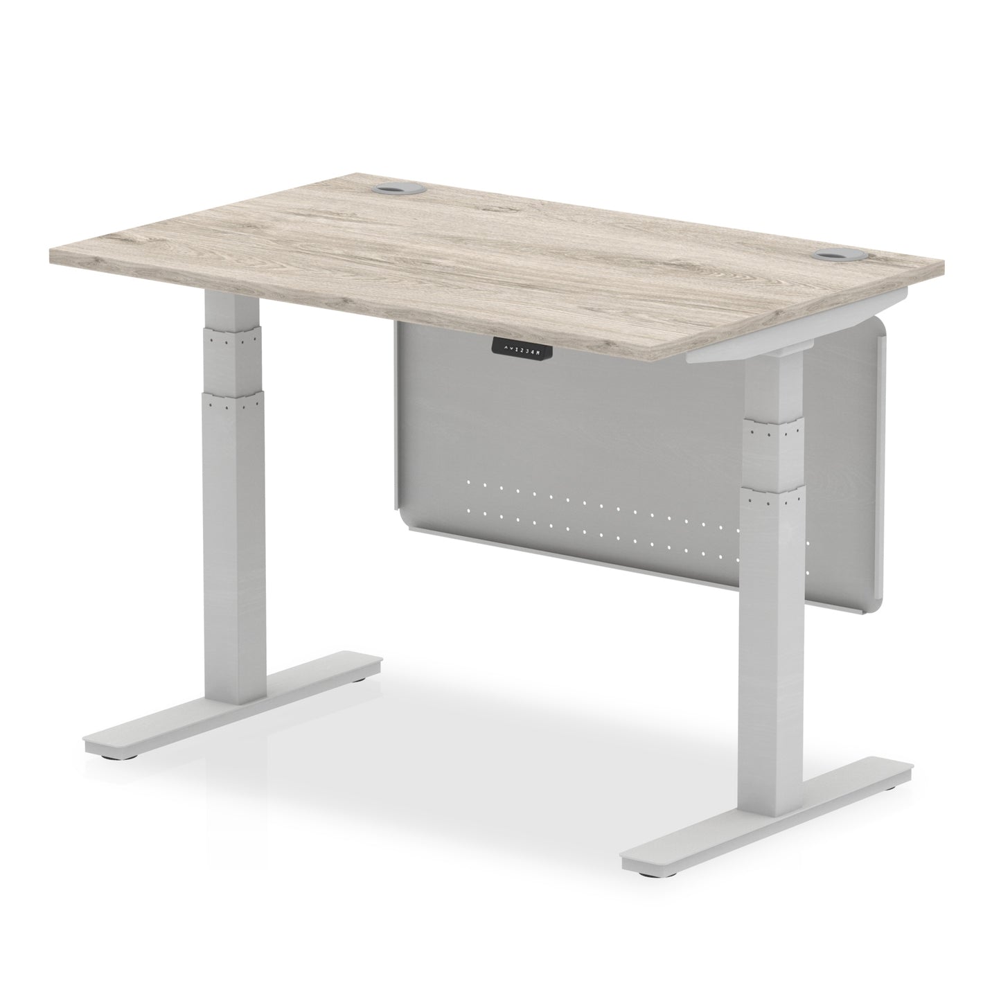 Air Height Adjustable Desk With Cable Ports With Steel Modesty Panel - 1200mm, 1400mm, 1600mm, 1800mm - Multiple Colour Options