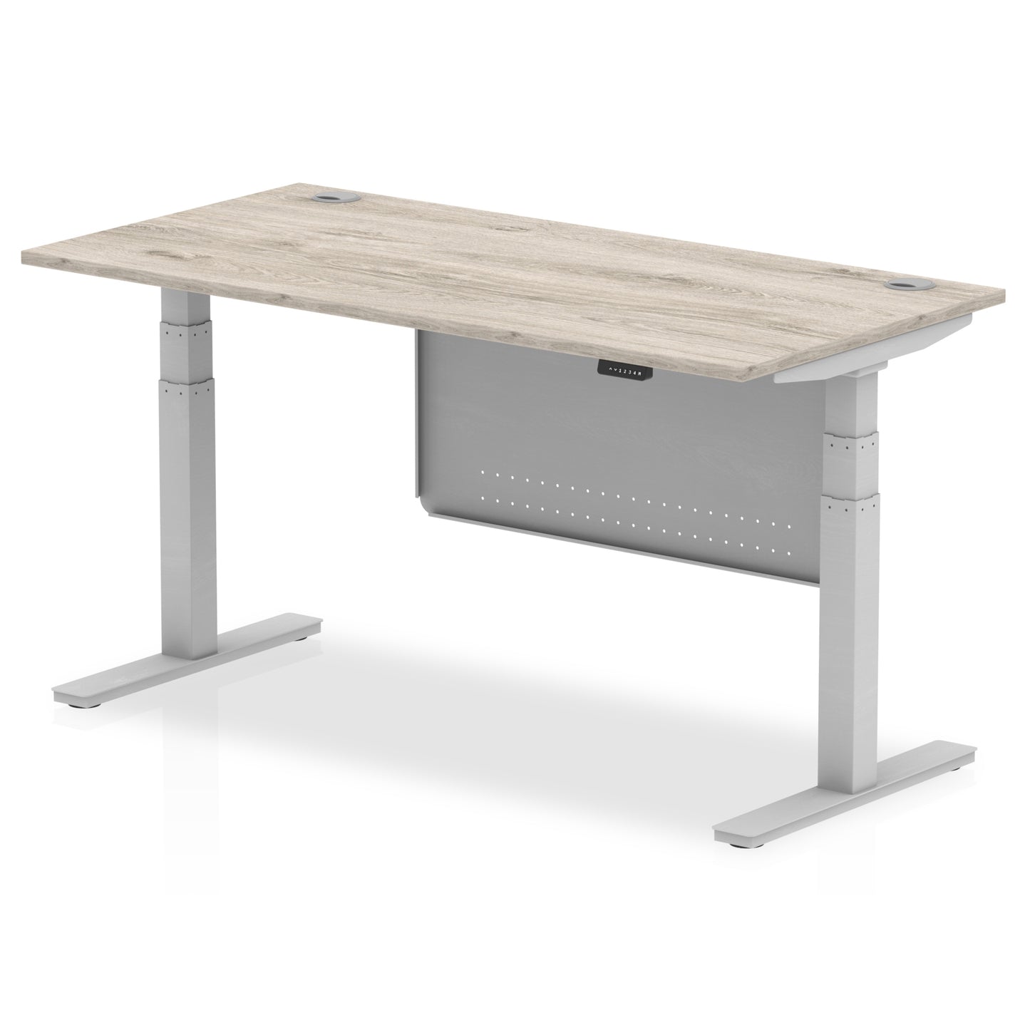 Air Height Adjustable Desk With Cable Ports With Steel Modesty Panel - 1200mm, 1400mm, 1600mm, 1800mm - Multiple Colour Options