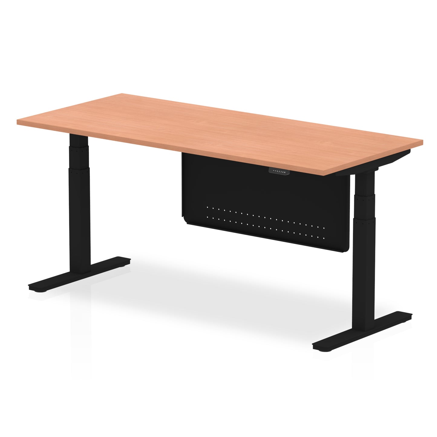 Air Height Adjustable Desk without Cable Ports with Steel Modesty Panel - 1200mm, 1400mm, 1600mm, 1800mm - Multiple Colour Options