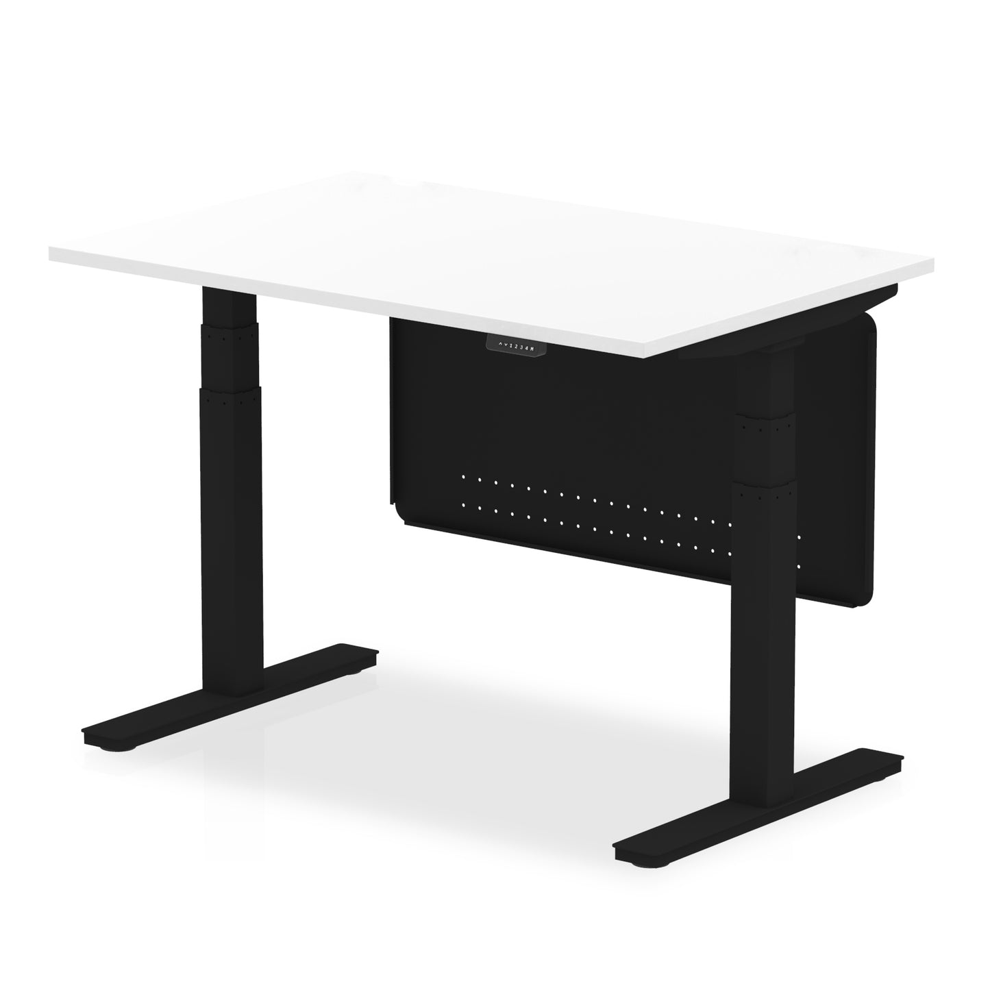 Air Height Adjustable Desk without Cable Ports with Steel Modesty Panel - 1200mm, 1400mm, 1600mm, 1800mm - Multiple Colour Options
