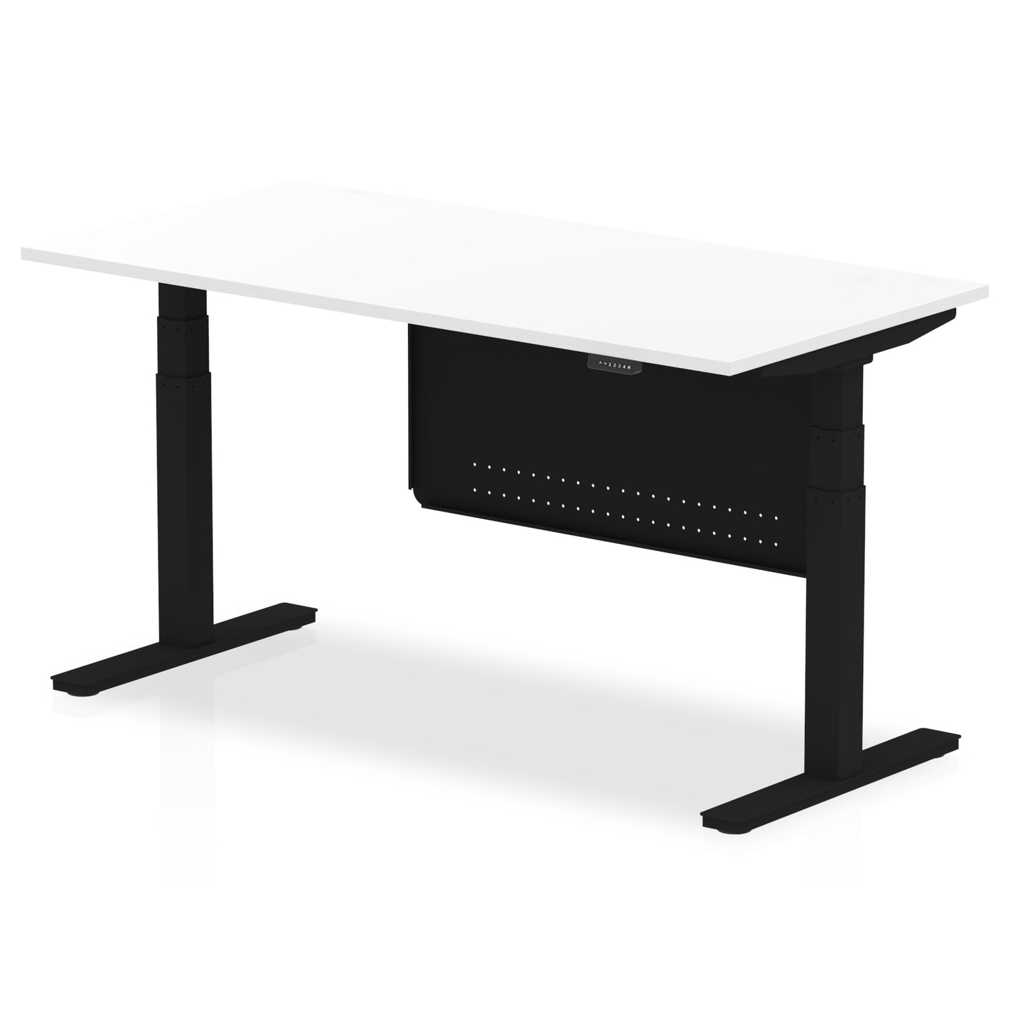 Air Height Adjustable Desk without Cable Ports with Steel Modesty Panel - 1200mm, 1400mm, 1600mm, 1800mm - Multiple Colour Options