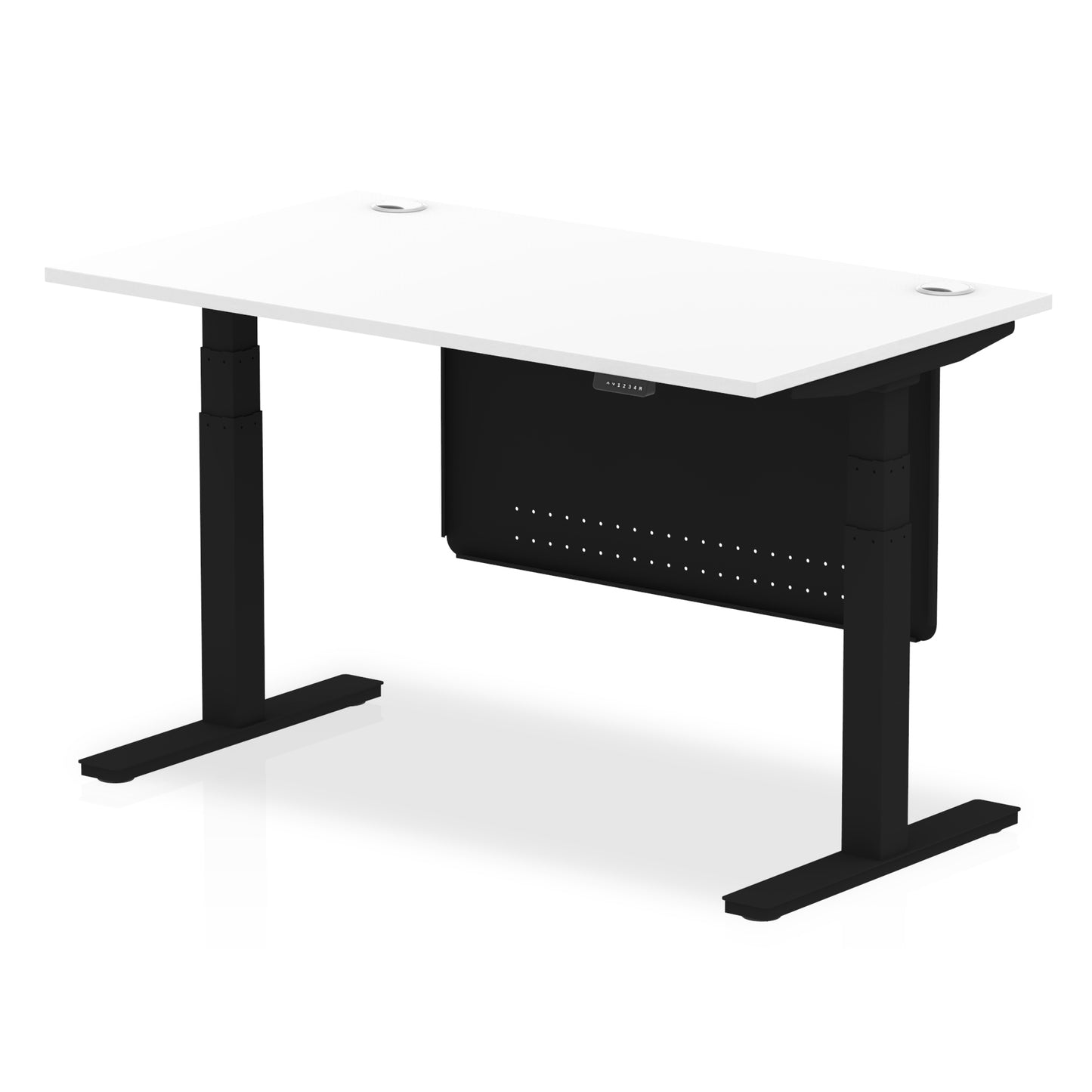 Air Height Adjustable Desk With Cable Ports With Steel Modesty Panel - 1200mm, 1400mm, 1600mm, 1800mm - Multiple Colour Options