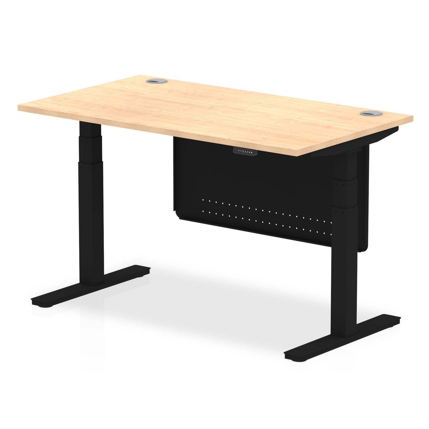 Air Height Adjustable Desk With Cable Ports With Steel Modesty Panel - 1200mm, 1400mm, 1600mm, 1800mm - Multiple Colour Options