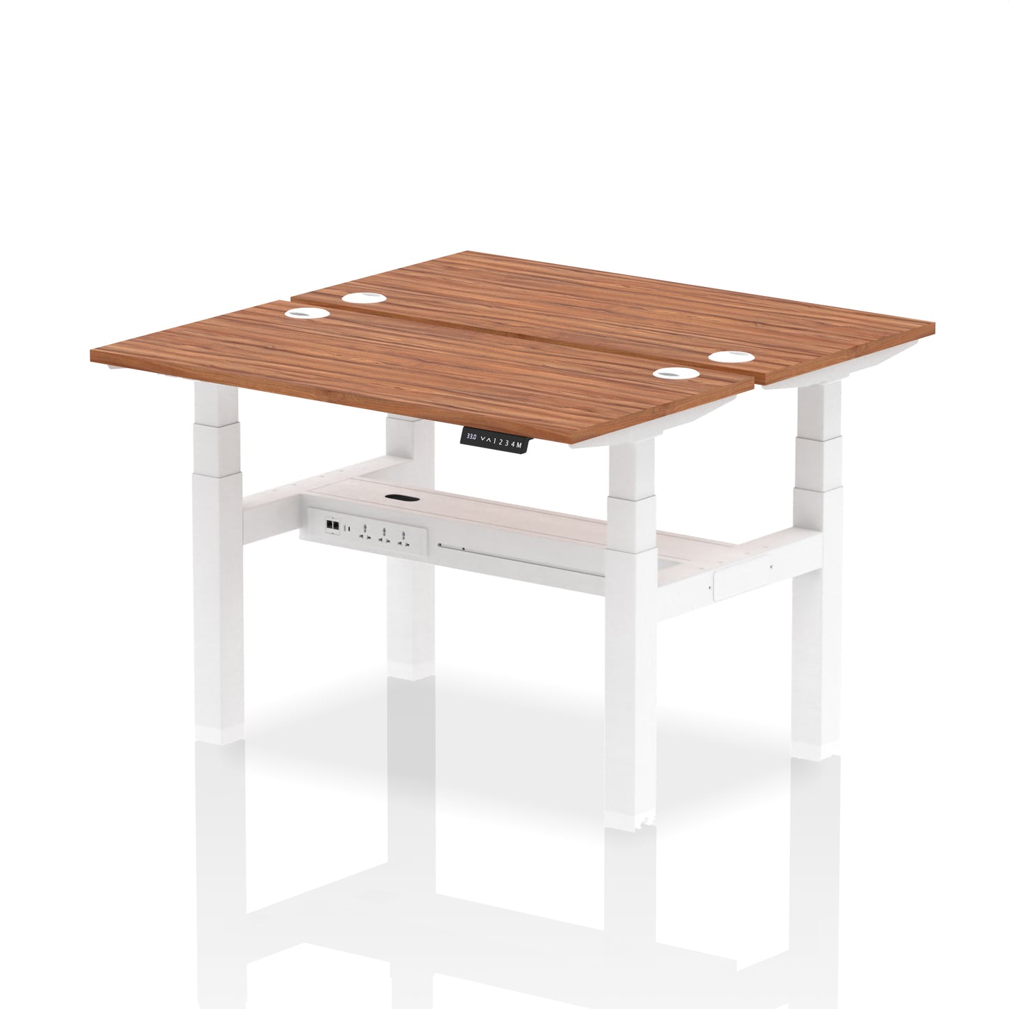 Air Back-to-Back Slimline Height Adjustable Bench Desk - 2 Person - 1200mm, 1400mm, 1600mm, 1800mm - Multiple Colour Options