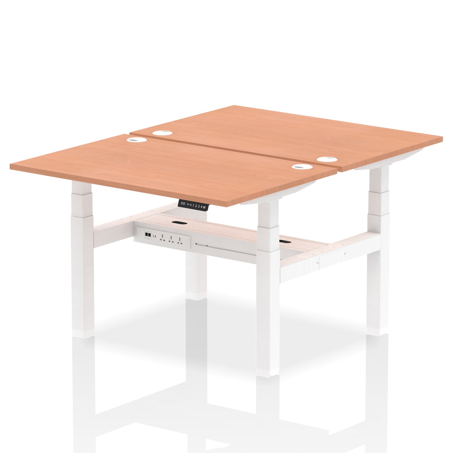 Air Back-to-Back Height Adjustable Bench Desk - 2 Person - 1200mm, 1400mm, 1600mm, 1800mm - Multiple Colour Options