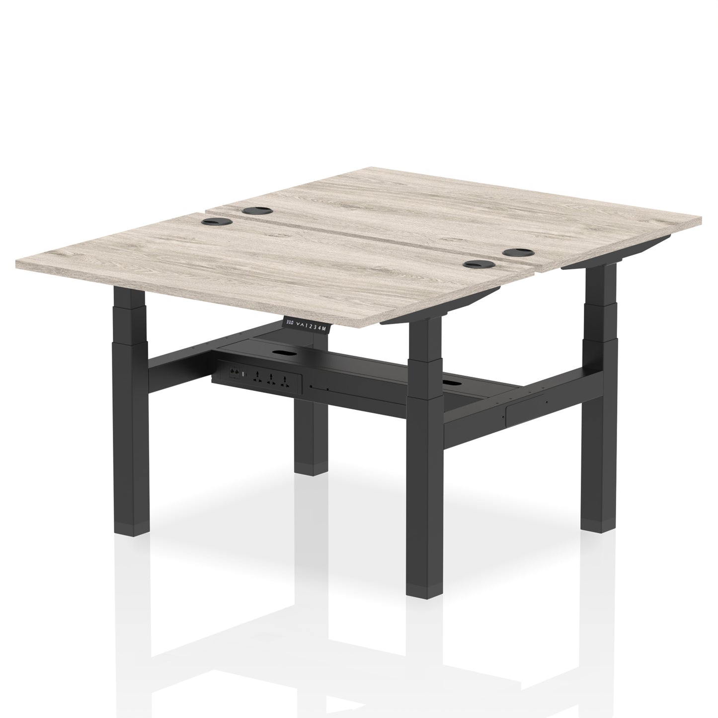 Air Back-to-Back Height Adjustable Bench Desk - 2 Person - 1200mm, 1400mm, 1600mm, 1800mm - Multiple Colour Options